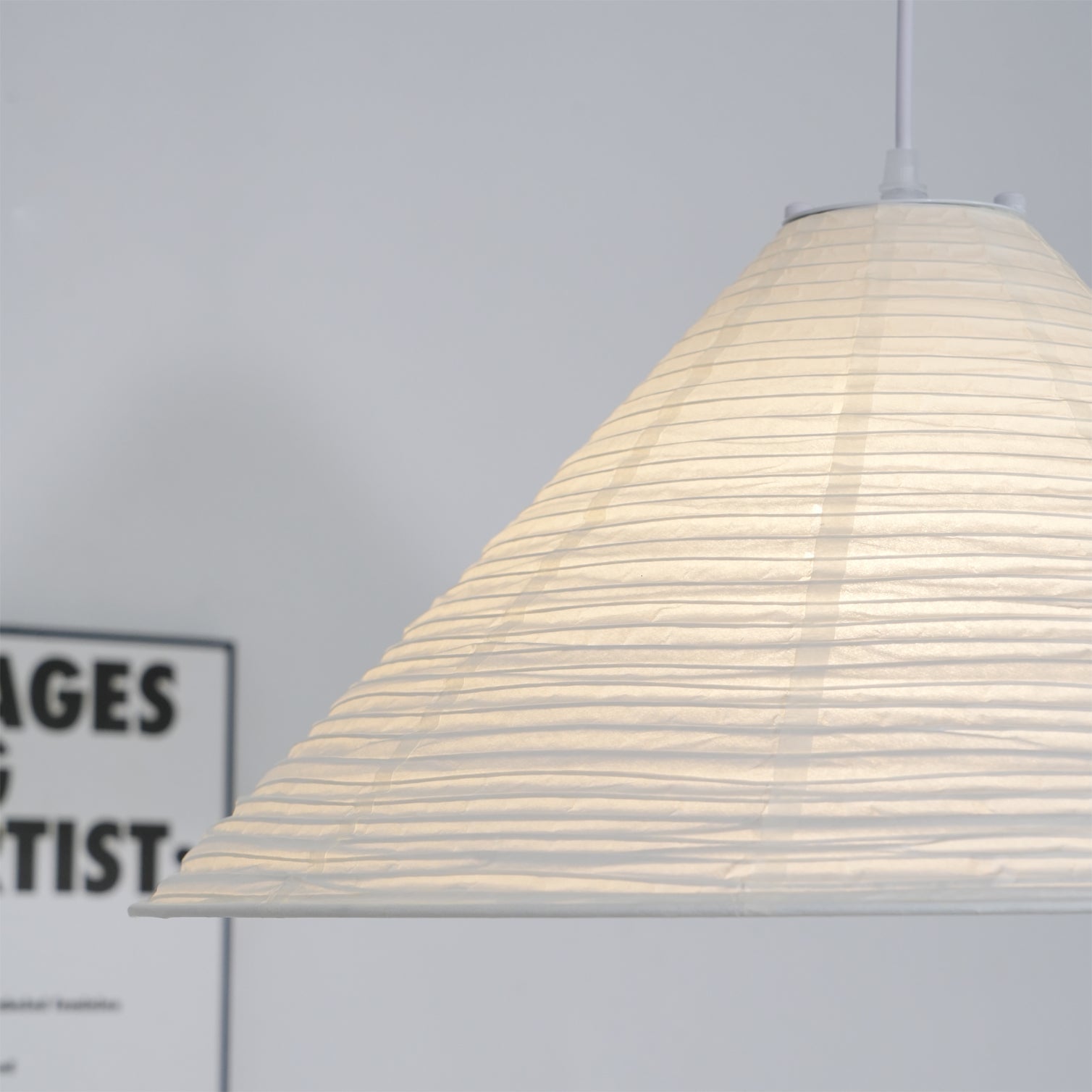 Conic Paper Pyramid Pendant Lamp - Letslighting
