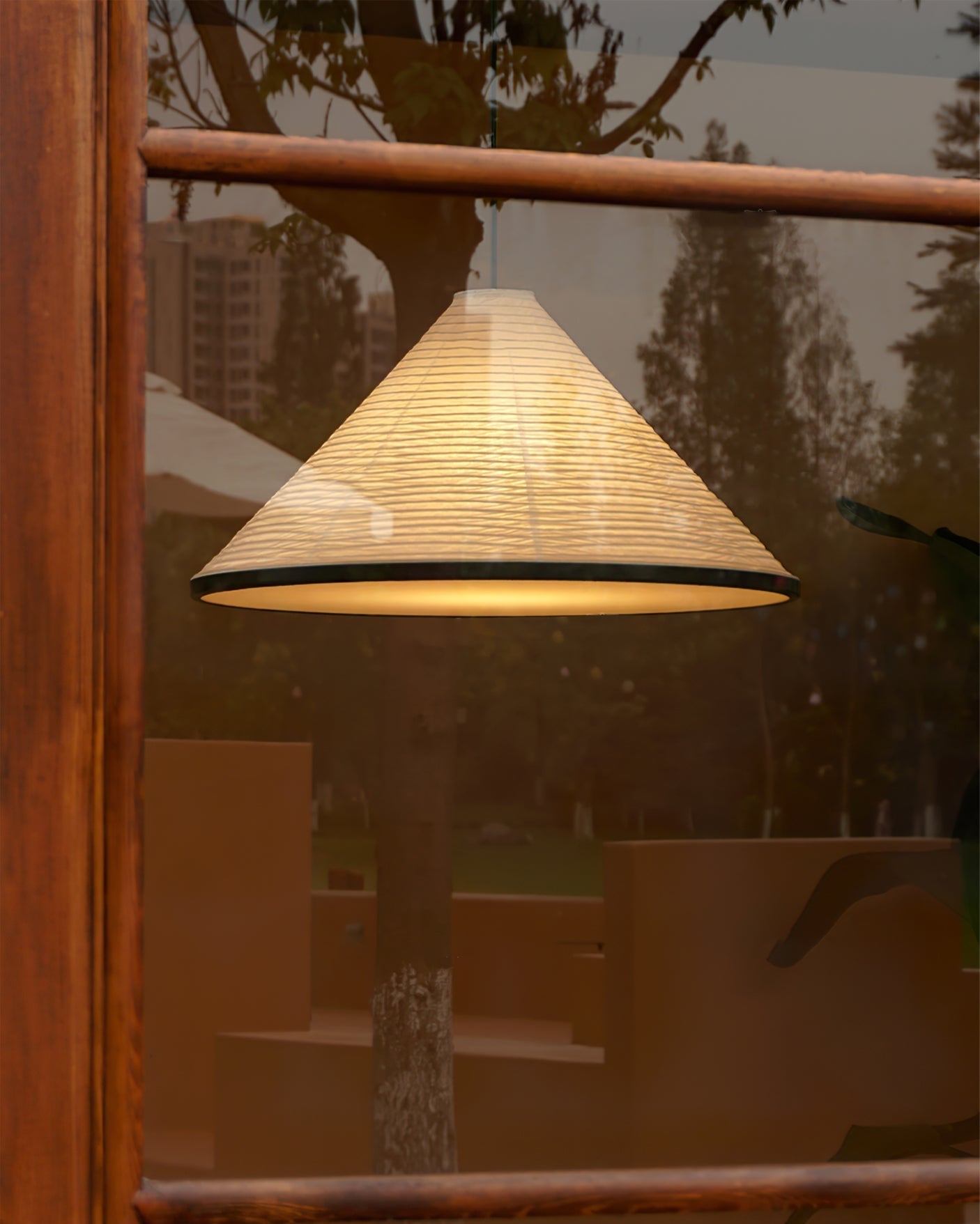 Conic Paper Pyramid Pendant Lamp - Letslighting