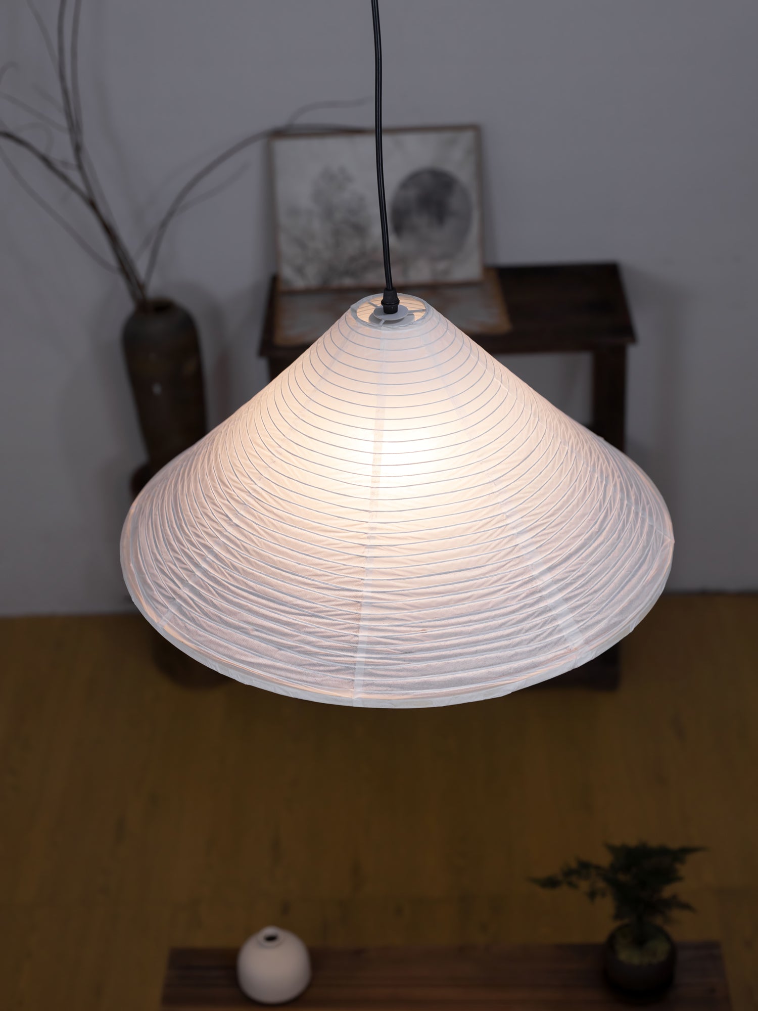 Conic Paper Pyramid Pendant Lamp - Letslighting