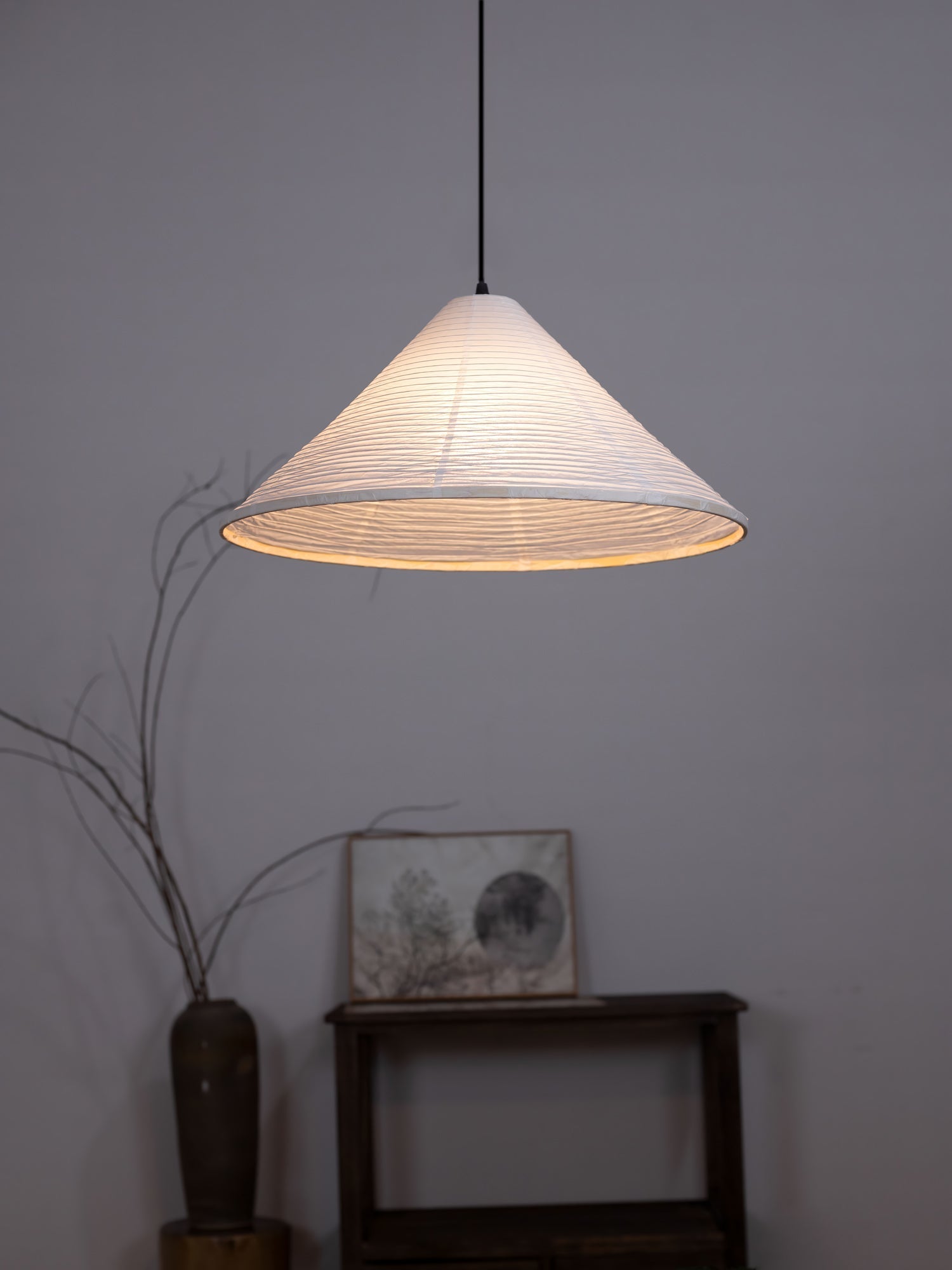 Conic Paper Pyramid Pendant Lamp - Letslighting
