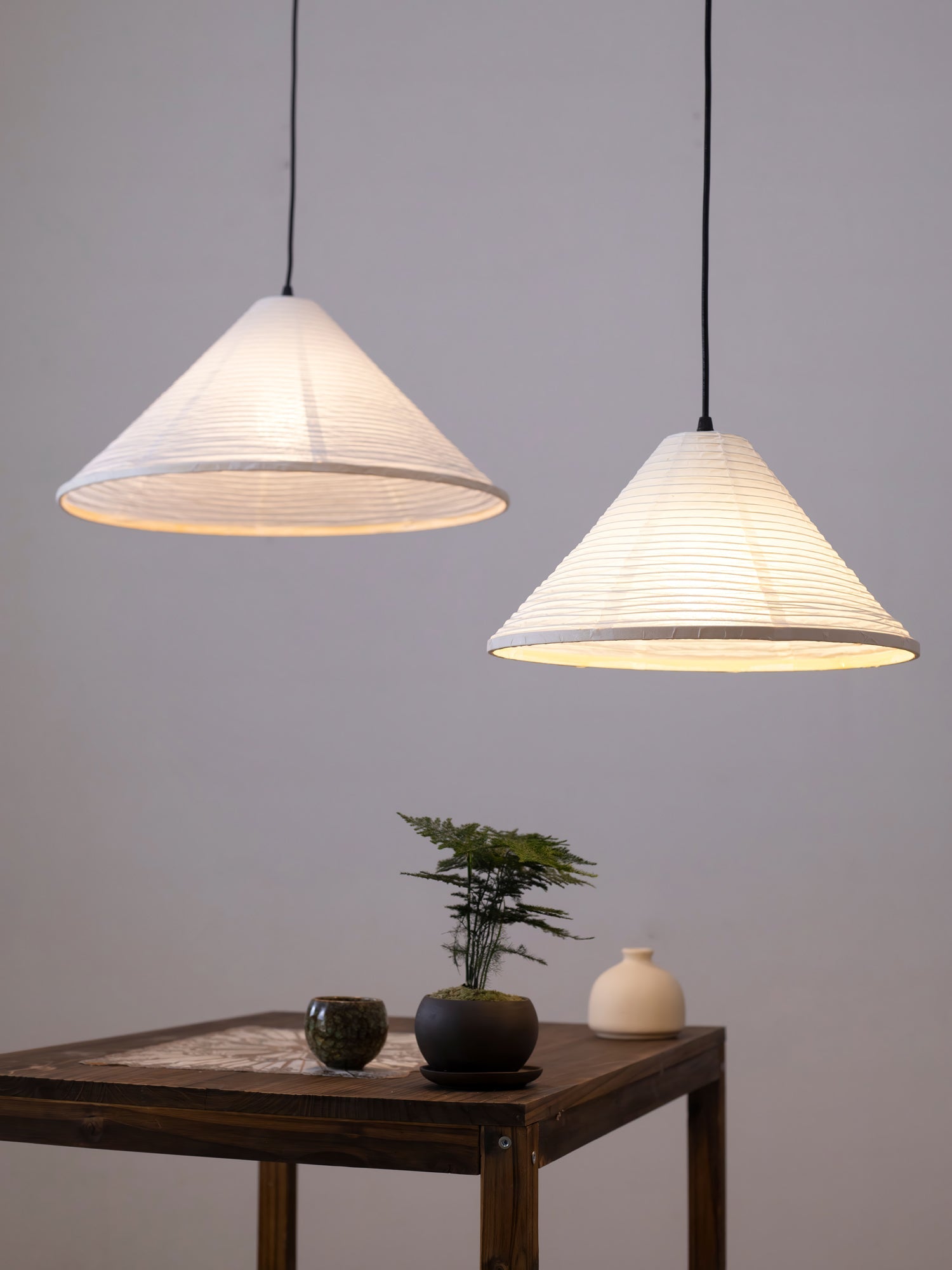 Conic Paper Pyramid Pendant Lamp - Letslighting