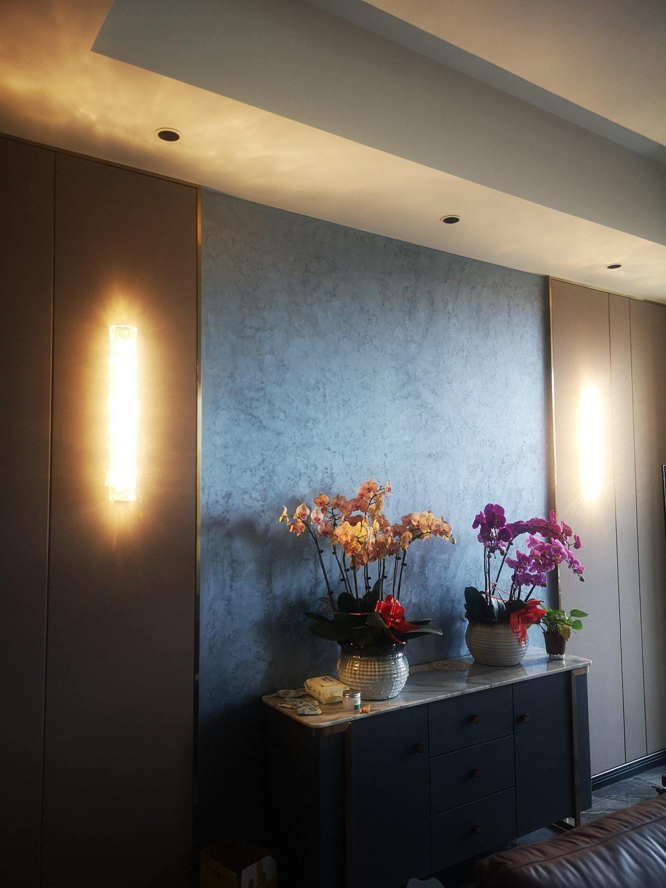 Lumix Brass Glass Glam Wall Lamp - Letslighting