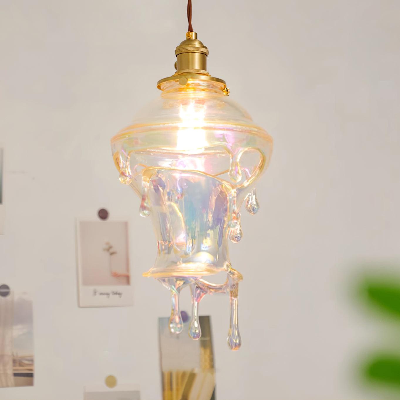 Pendant Lamp Iridescent Water Drop Shade Artistic Glow - Letslighting