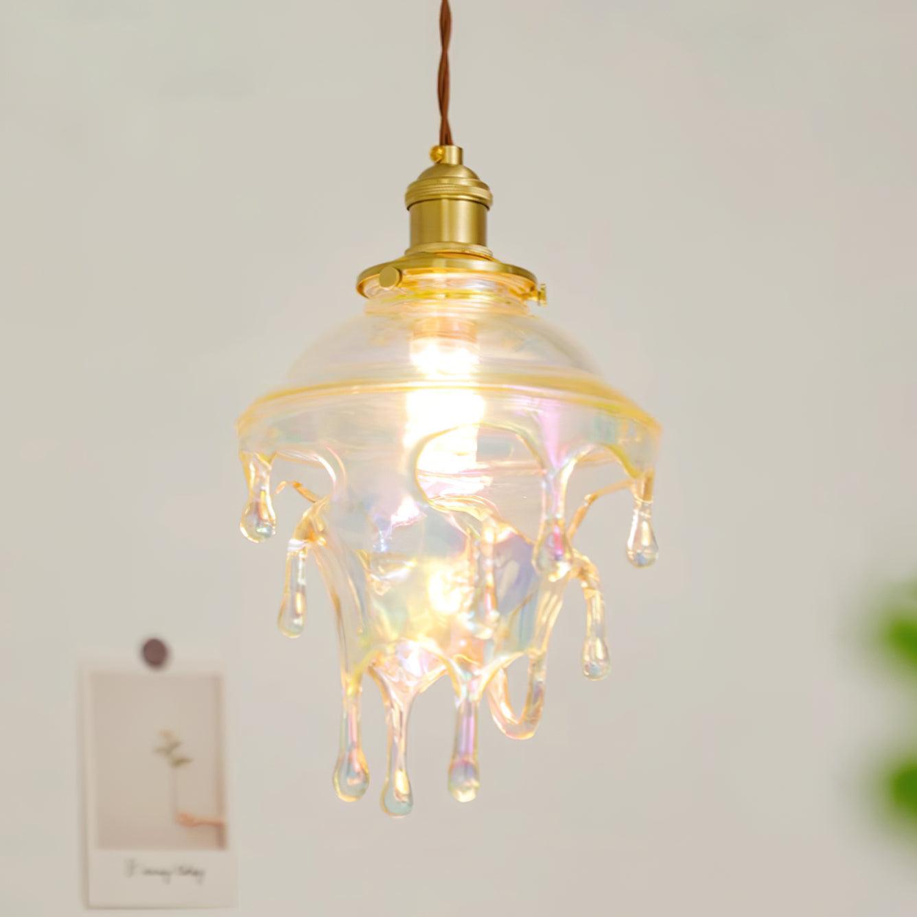 Pendant Lamp Iridescent Water Drop Shade Artistic Glow - Letslighting