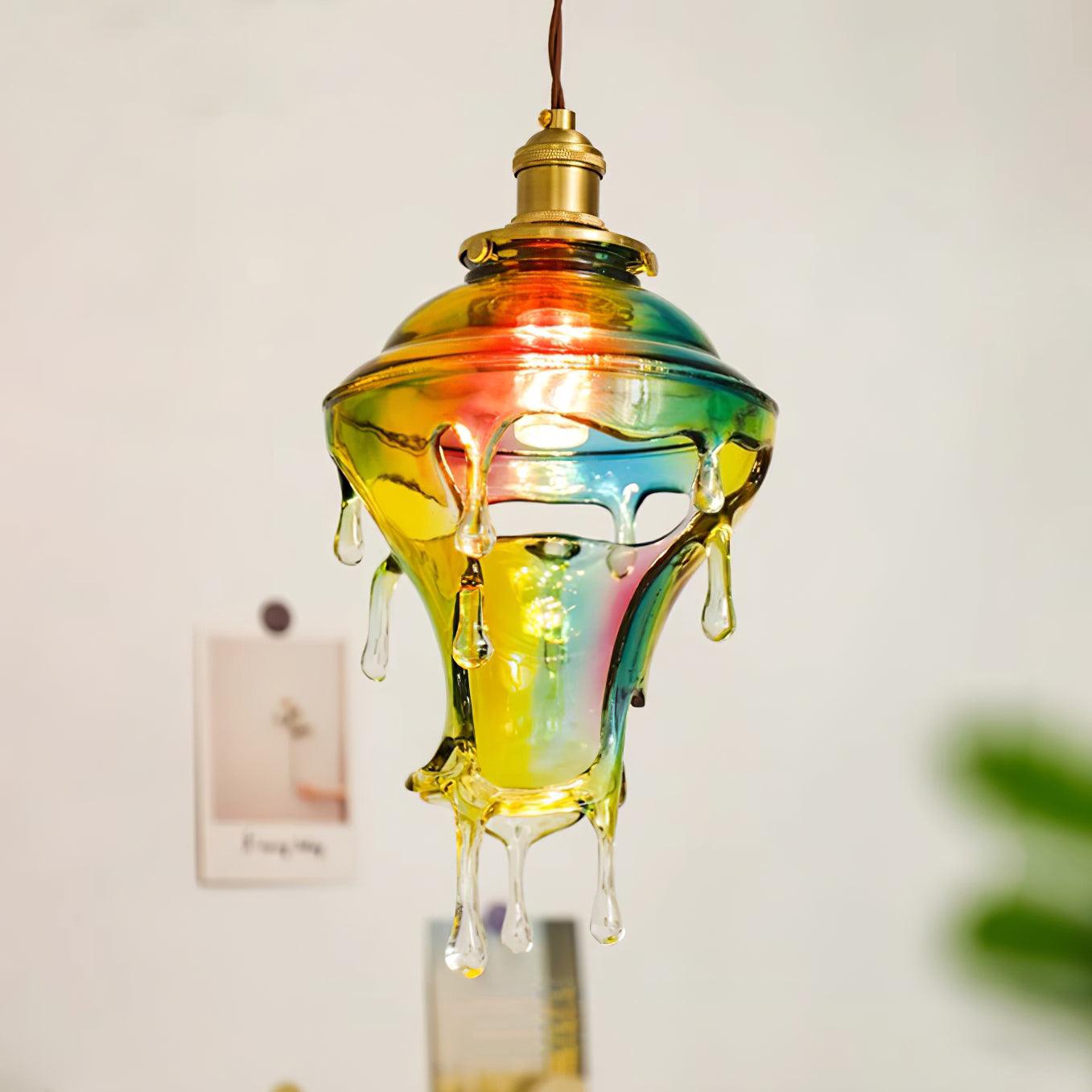 Pendant Lamp Iridescent Water Drop Shade Artistic Glow - Letslighting