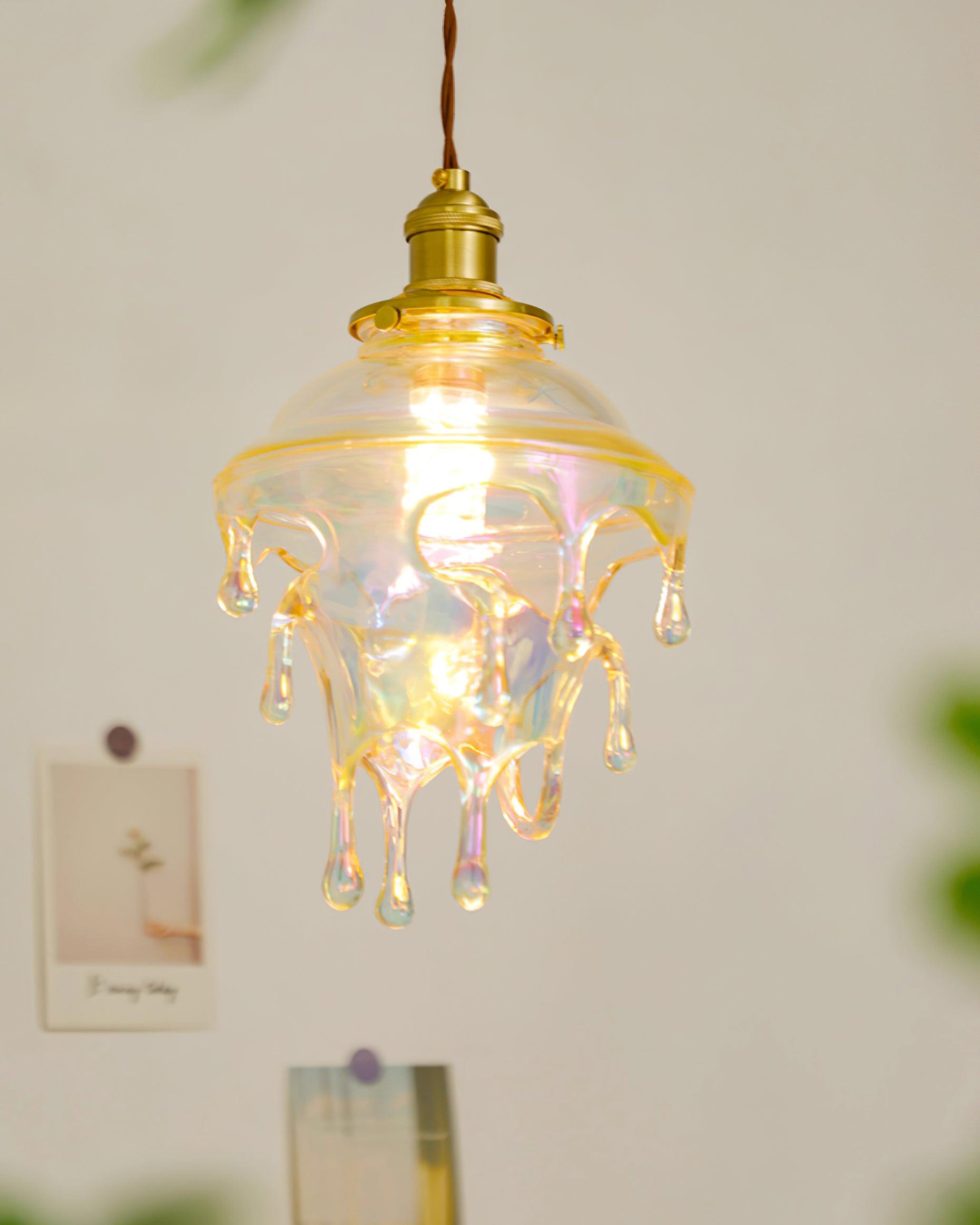 Pendant Lamp Iridescent Water Drop Shade Artistic Glow - Letslighting