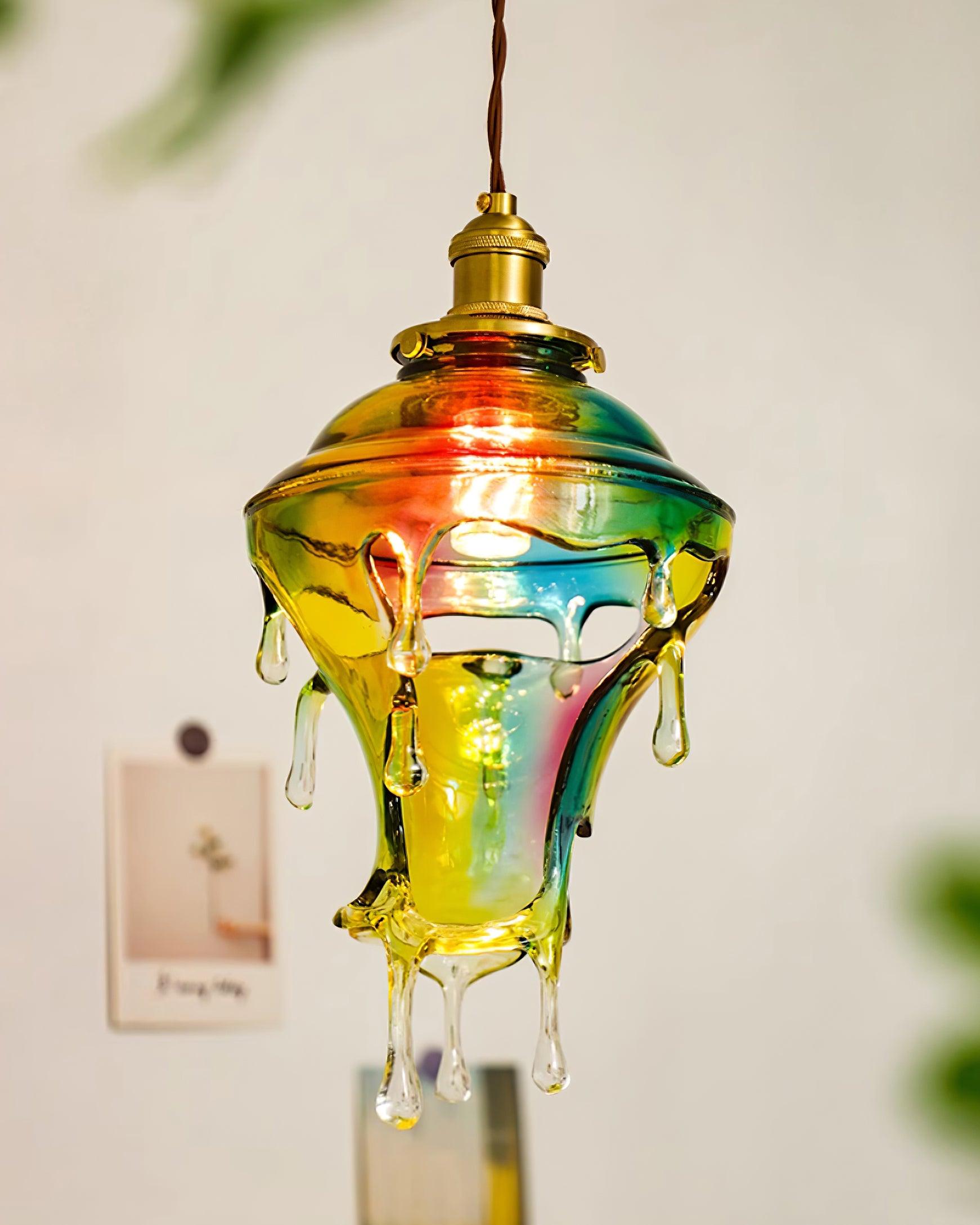 Pendant Lamp Iridescent Water Drop Shade Artistic Glow - Letslighting
