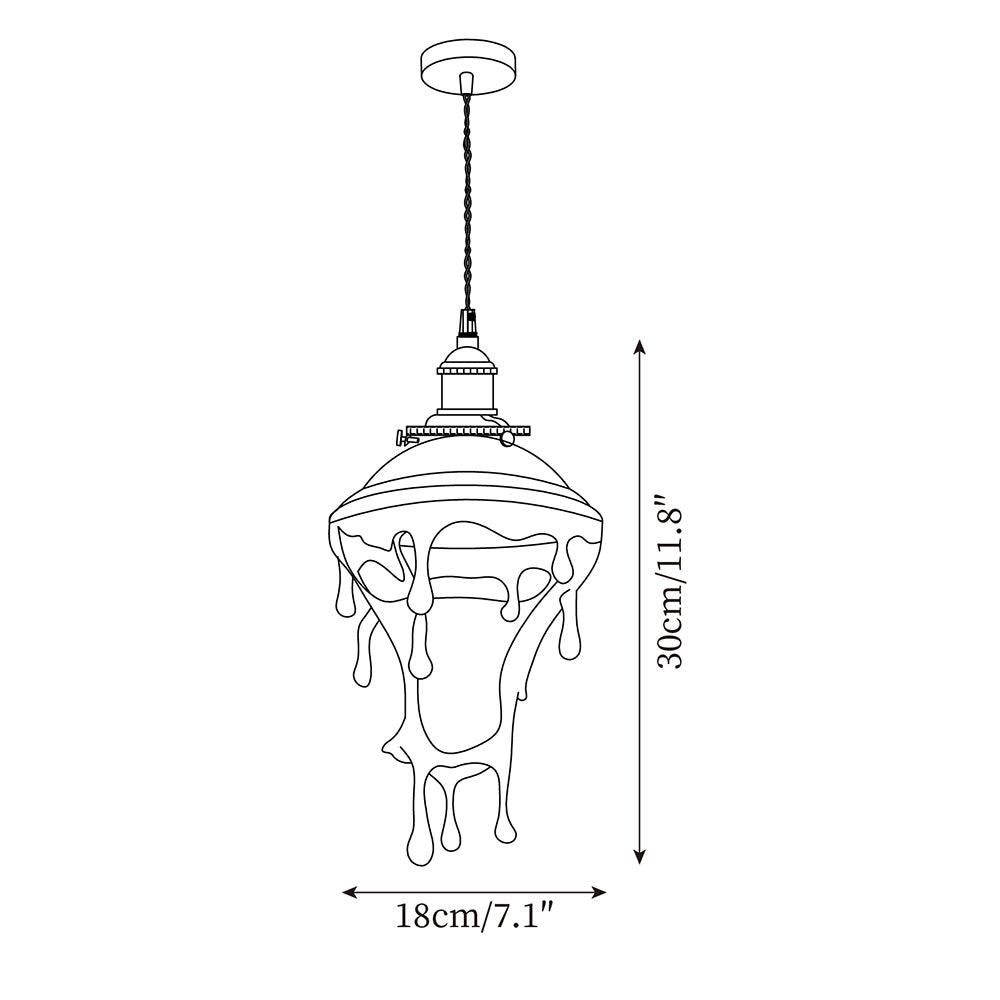 Pendant Lamp Iridescent Water Drop Shade Artistic Glow - Letslighting