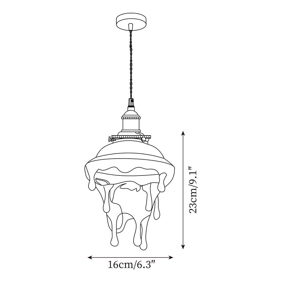 Pendant Lamp Iridescent Water Drop Shade Artistic Glow - Letslighting