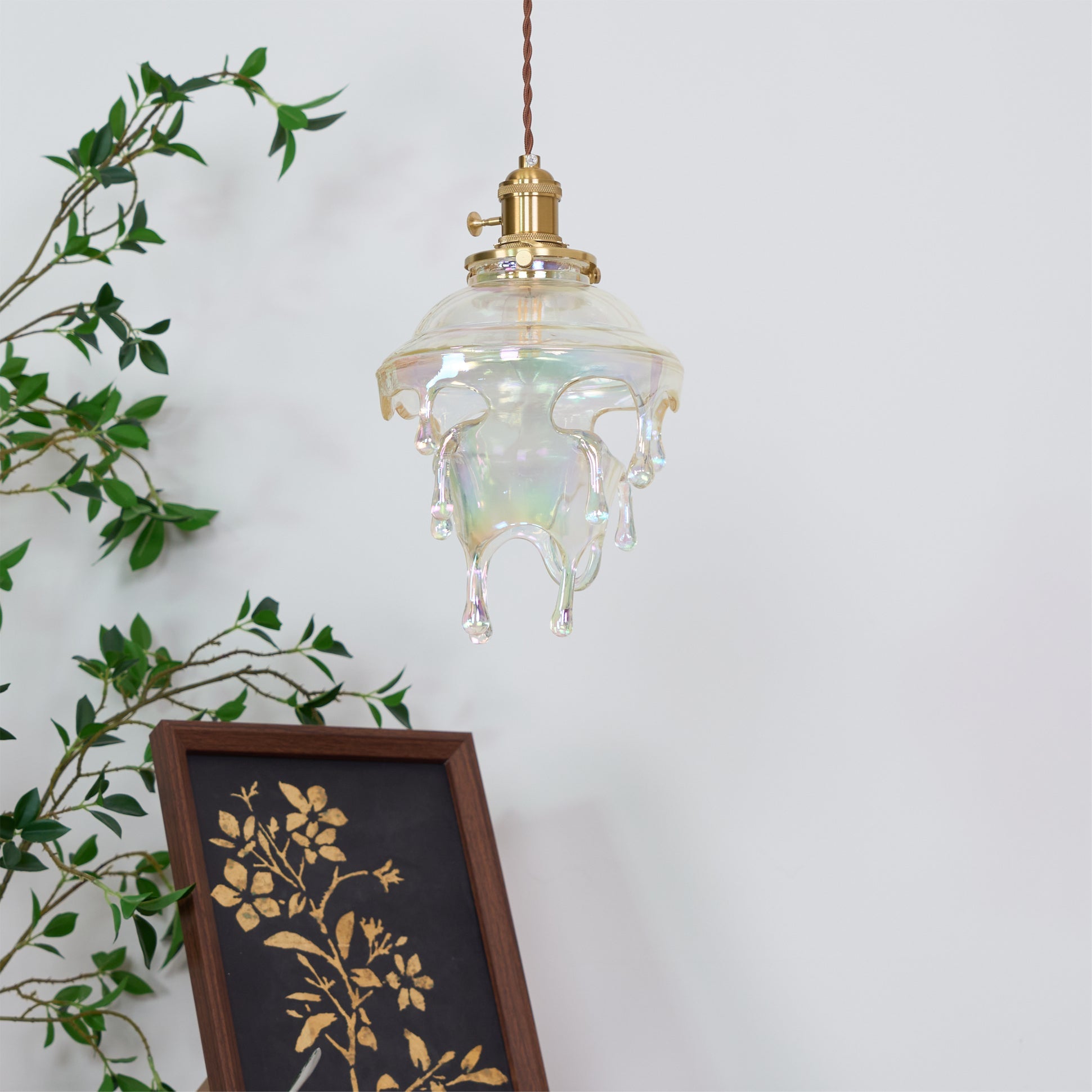 Pendant Lamp Iridescent Water Drop Shade Artistic Glow - Letslighting