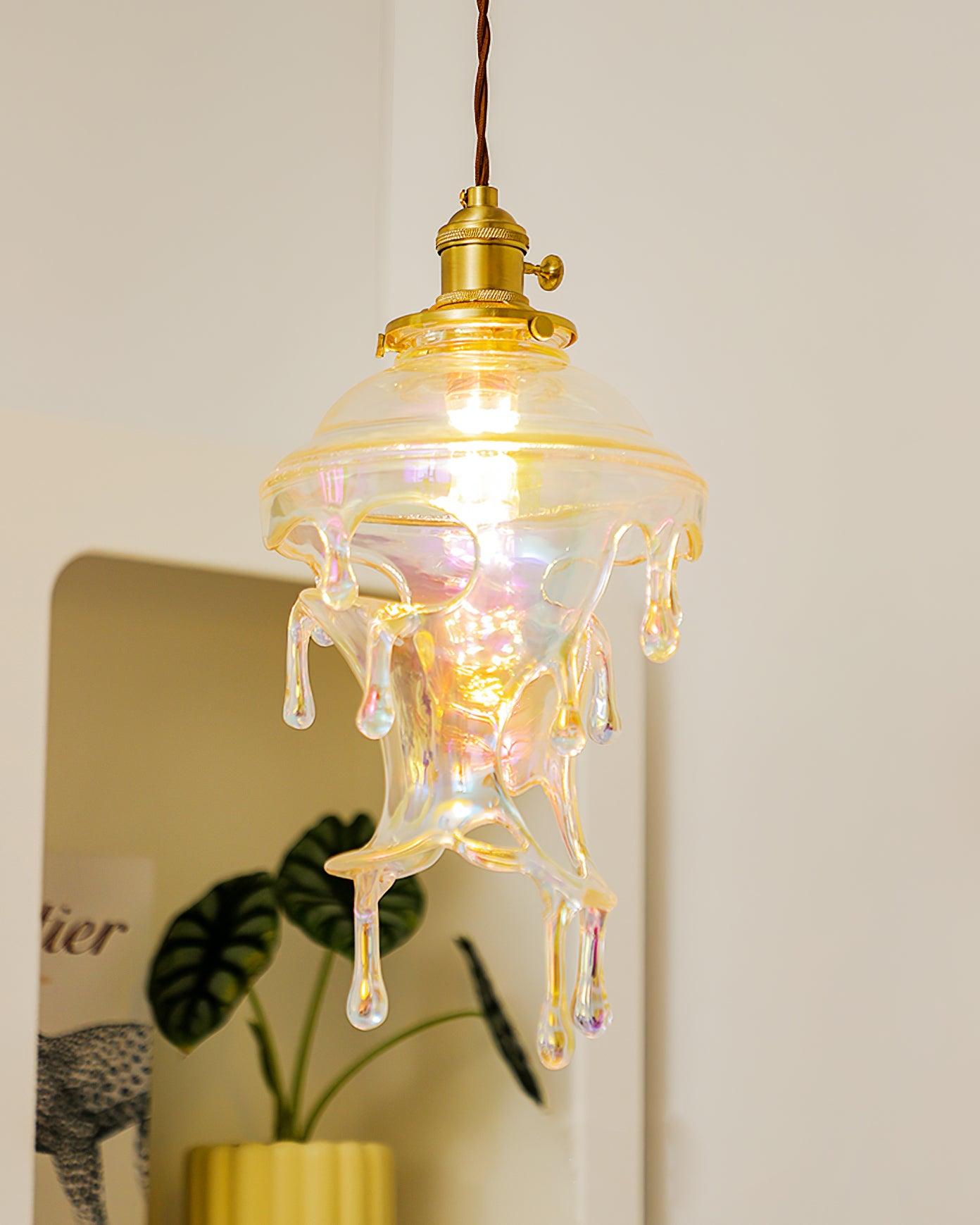 Pendant Lamp Iridescent Water Drop Shade Artistic Glow - Letslighting