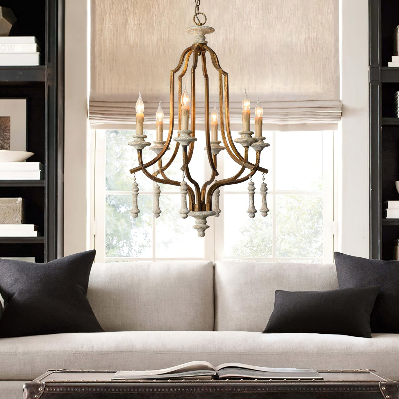 Arsoliel Vintage Luxury Wood Chandelier - Letslighting