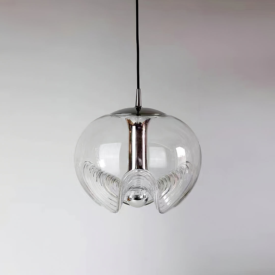Valentina Modern Wave Metal Glass Pendant Light Bedroom - Letslighting