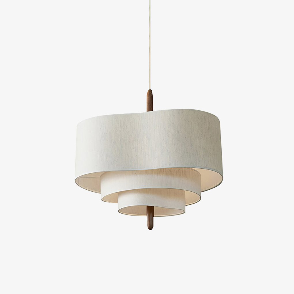 Eldorora Elegance Wave Ladder Wood Fabric Pendant Lamp - Letslighting