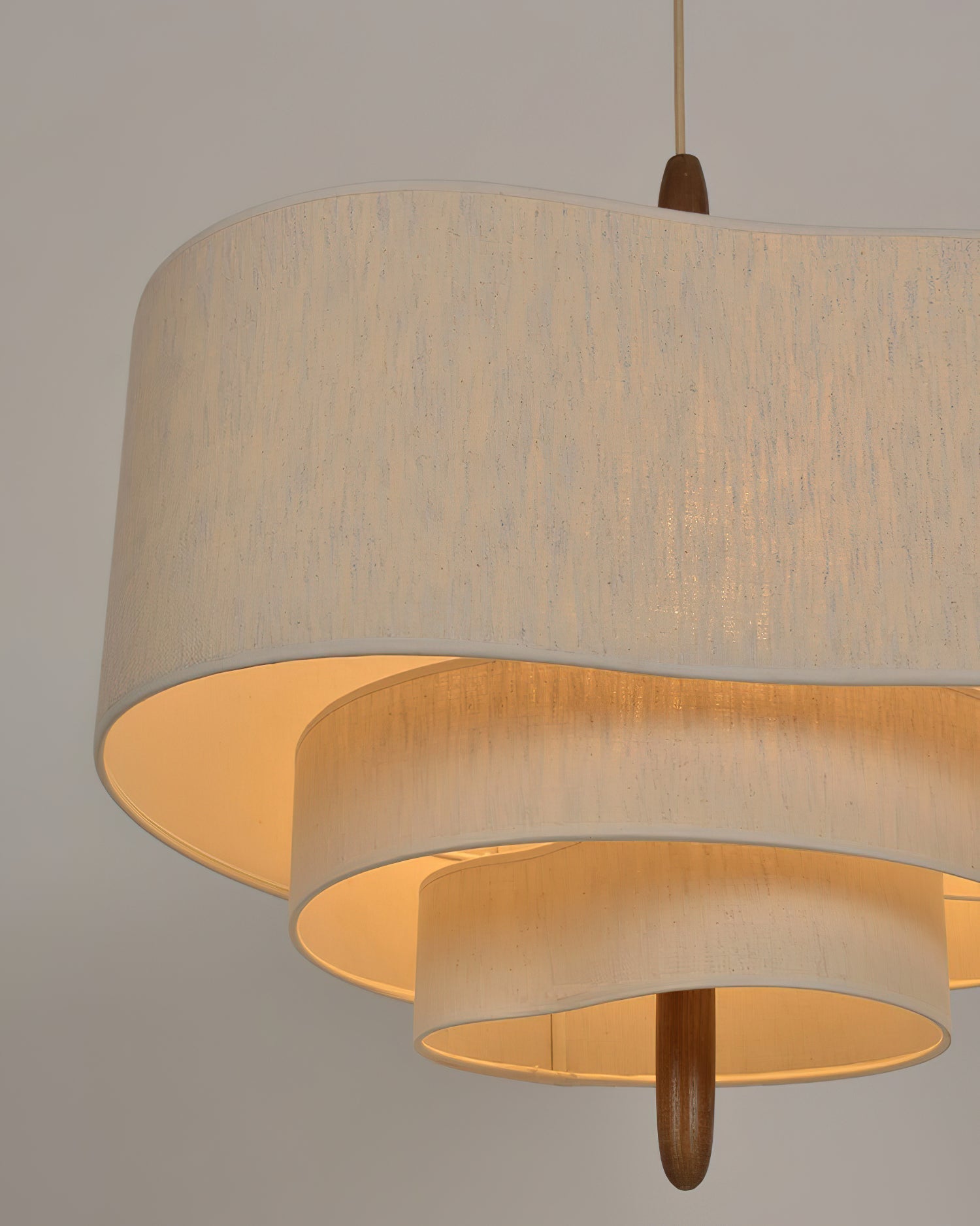 Eldorora Elegance Wave Ladder Wood Fabric Pendant Lamp - Letslighting