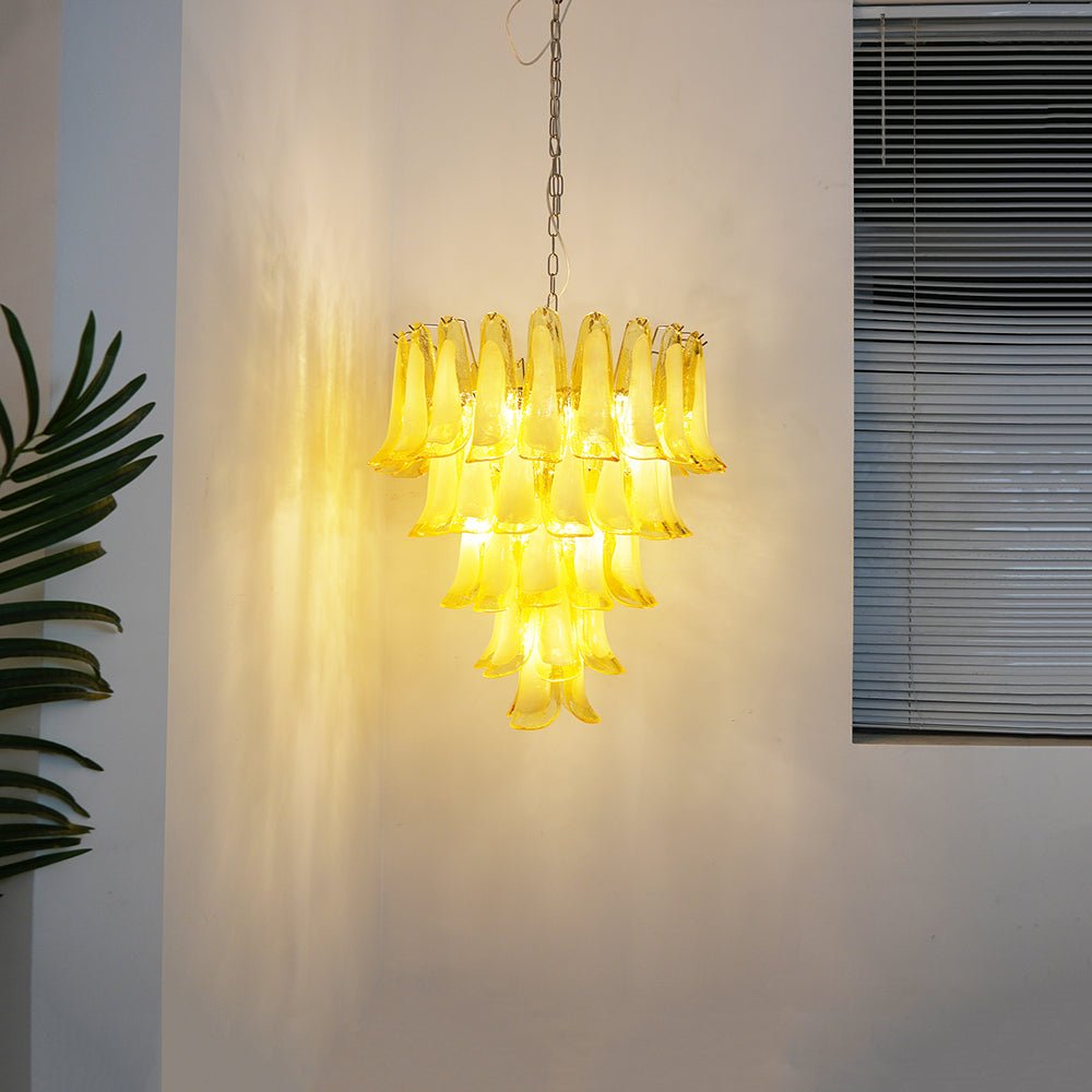 Aurora Chandelier Murano Glass Petal Wave - Letslighting