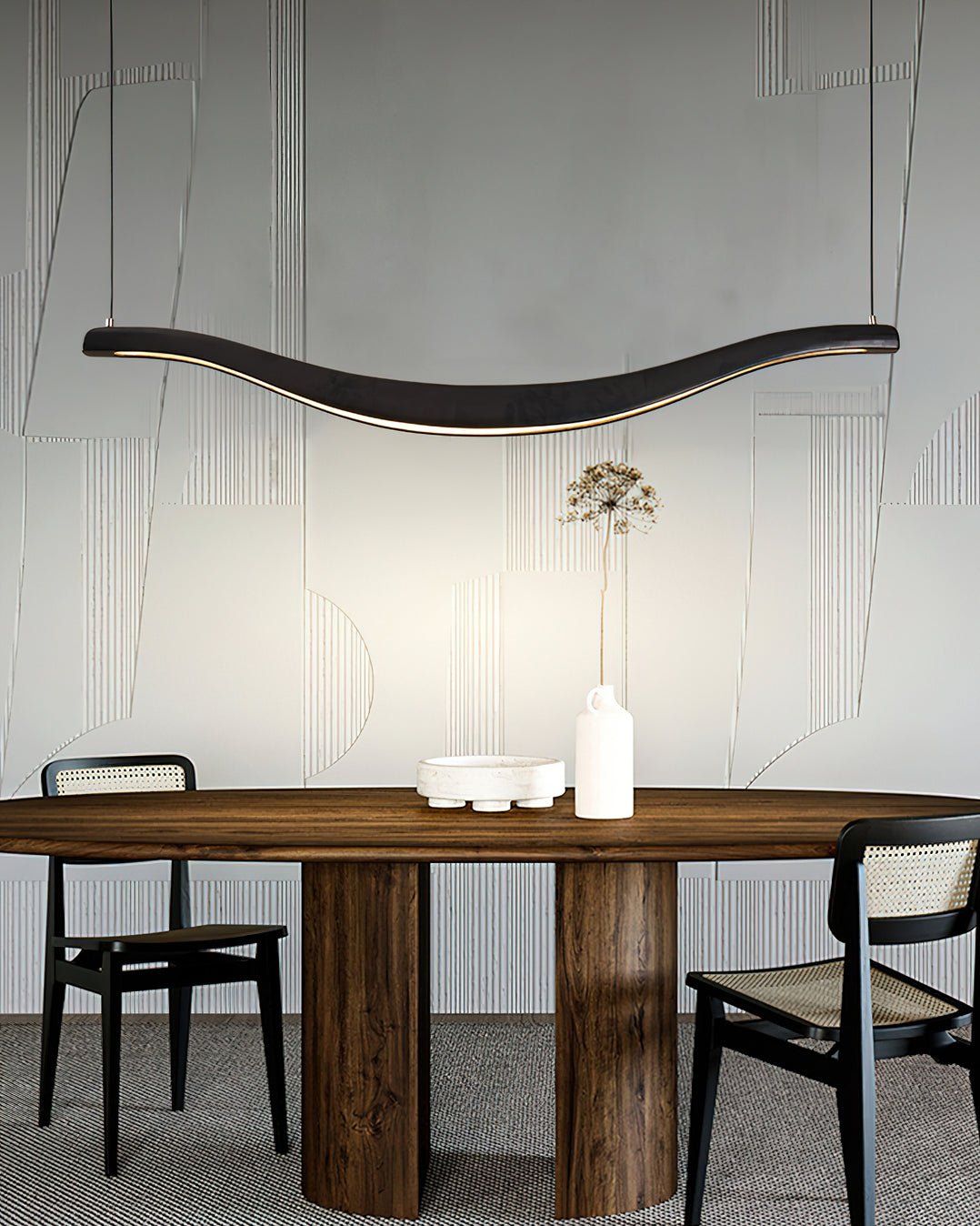 Lustra Chandelier Wood Waveform Elegant - Letslighting
