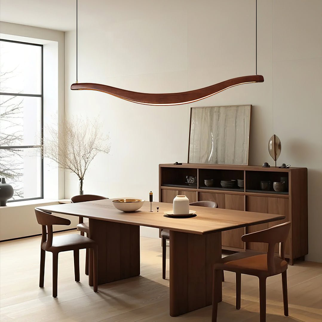 Lustra Chandelier Wood Waveform Elegant - Letslighting