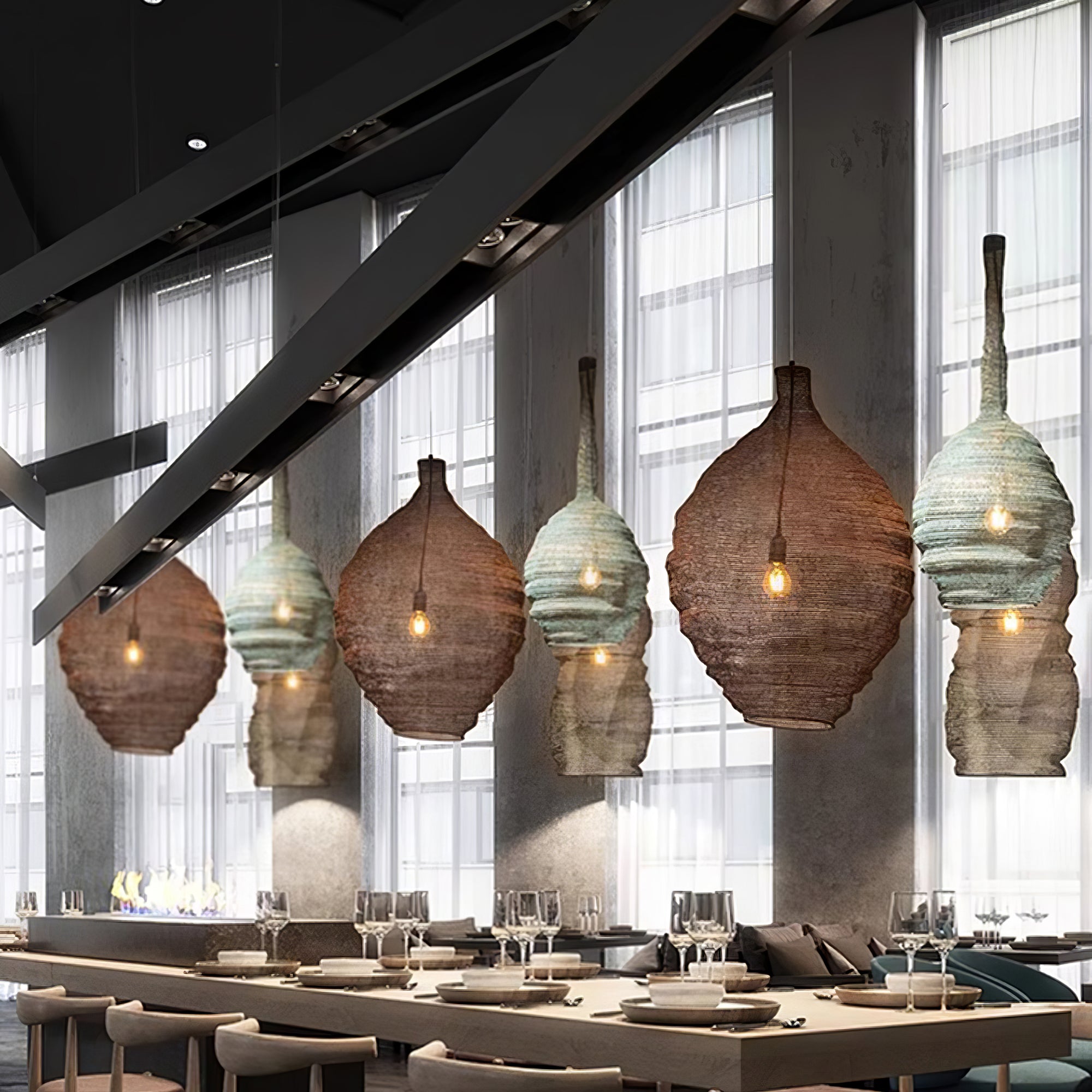 Hive Industrial Wire Pendant Lamps - Letslighting