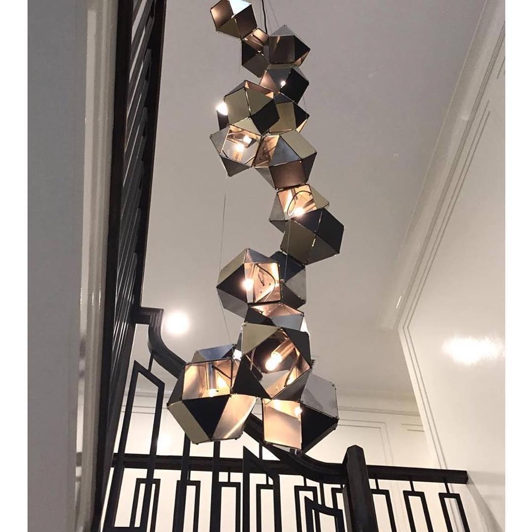 Lustra Chandelier Geometric Modern - Letslighting