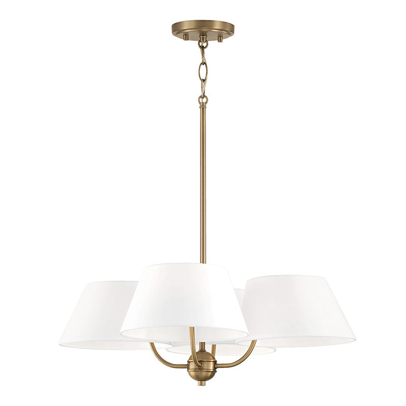 Arcara Vintage Industrial Brass Fabric Chandelier - Letslighting