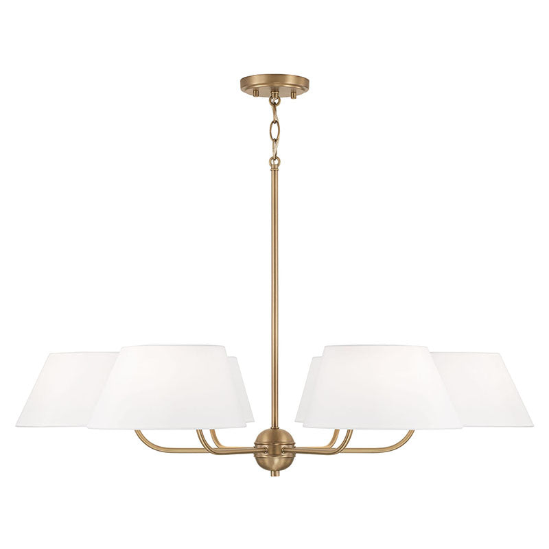 Arcara Vintage Industrial Brass Fabric Chandelier - Letslighting