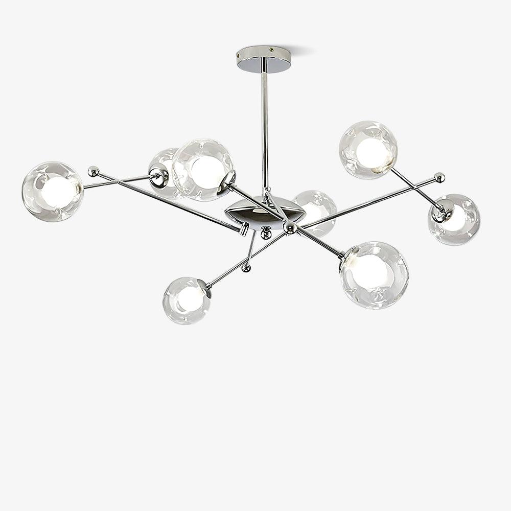 Lustra Chandelier Chrome Glass - Letslighting