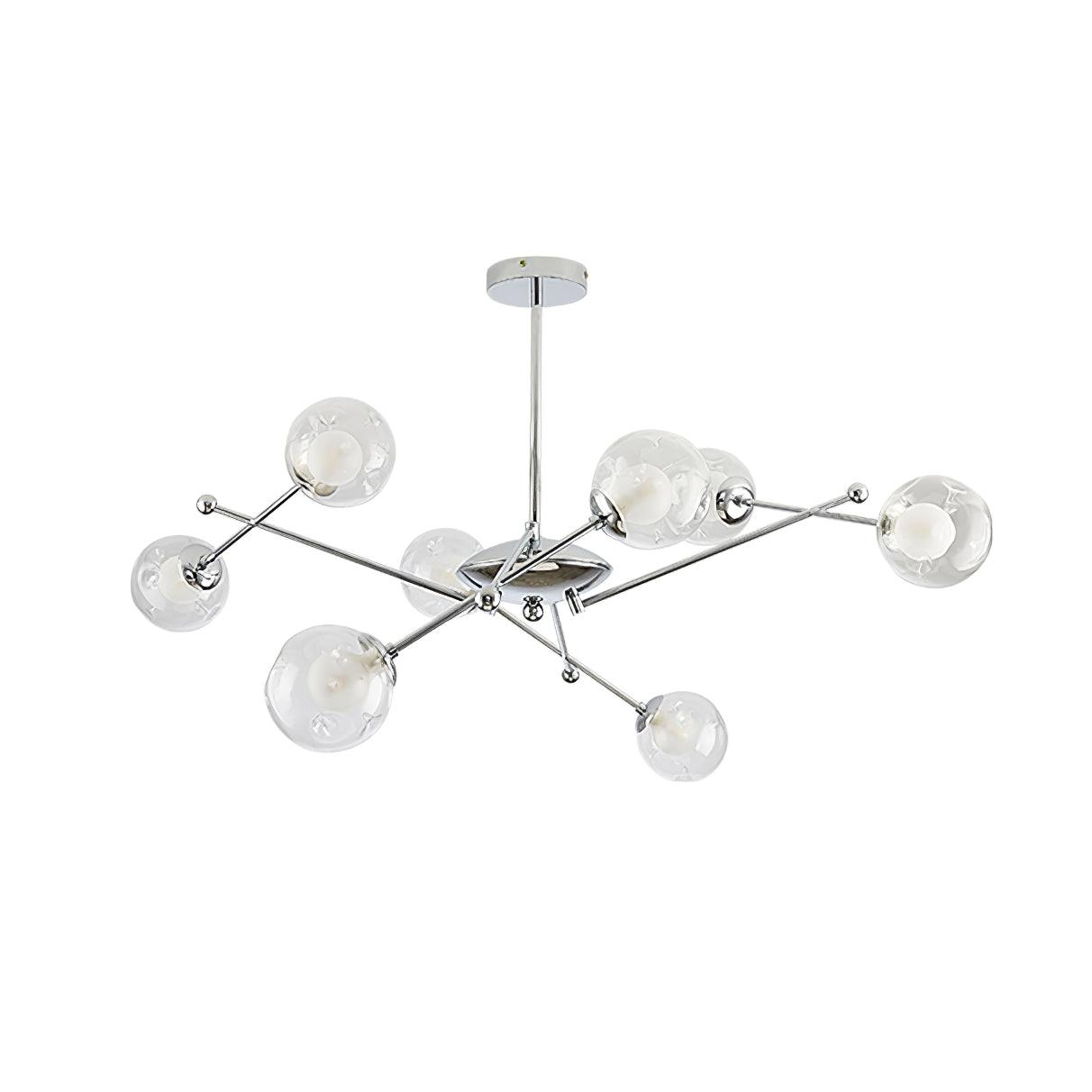 Lustra Chandelier Chrome Glass - Letslighting