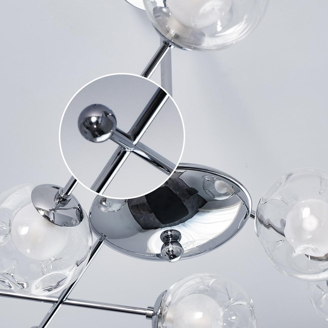 Lustra Chandelier Chrome Glass - Letslighting