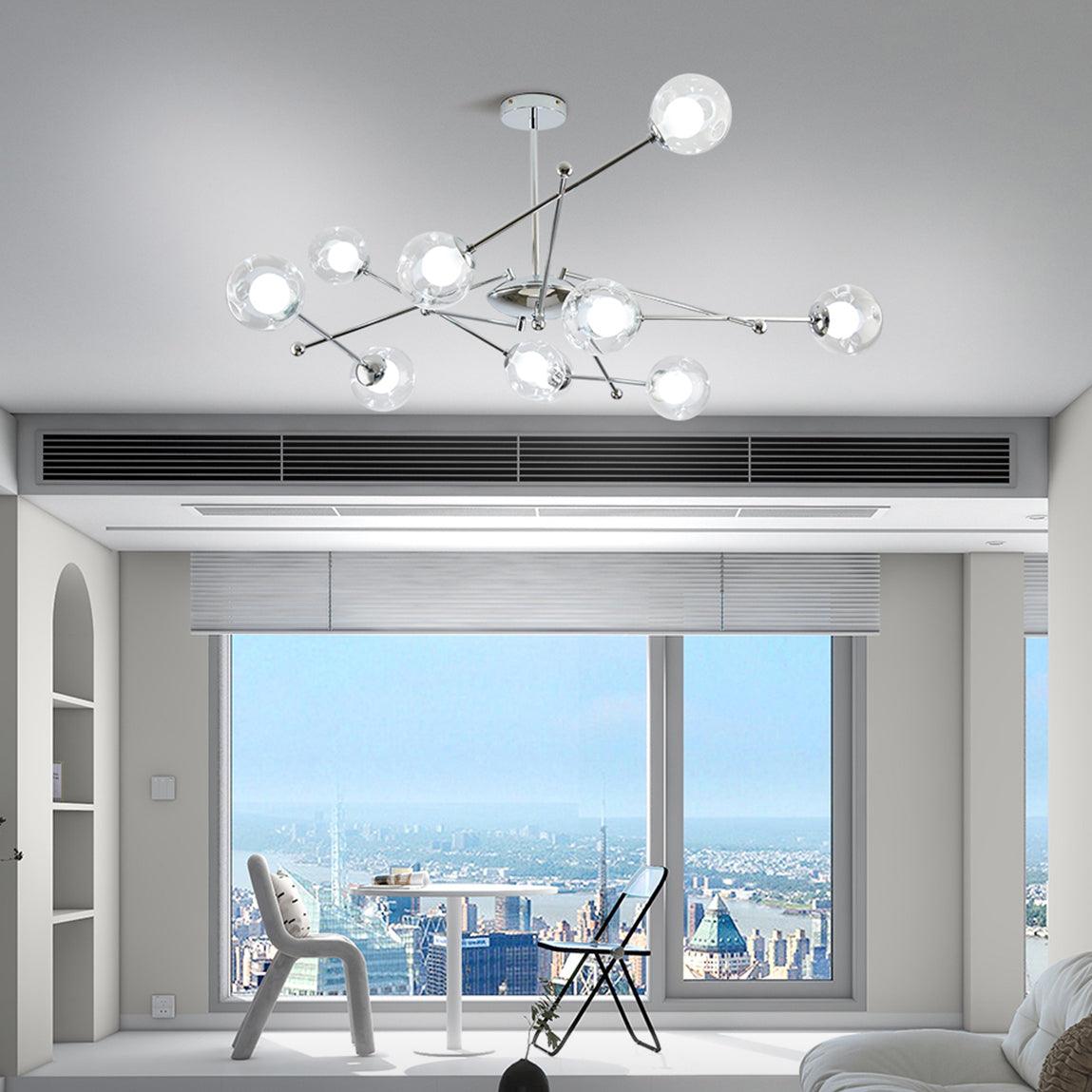 Lustra Chandelier Chrome Glass - Letslighting
