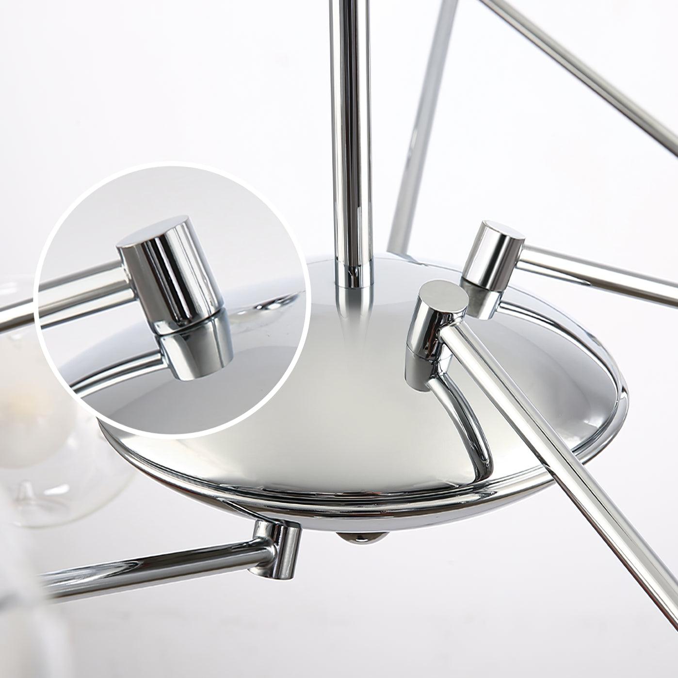 Lustra Chandelier Chrome Glass - Letslighting