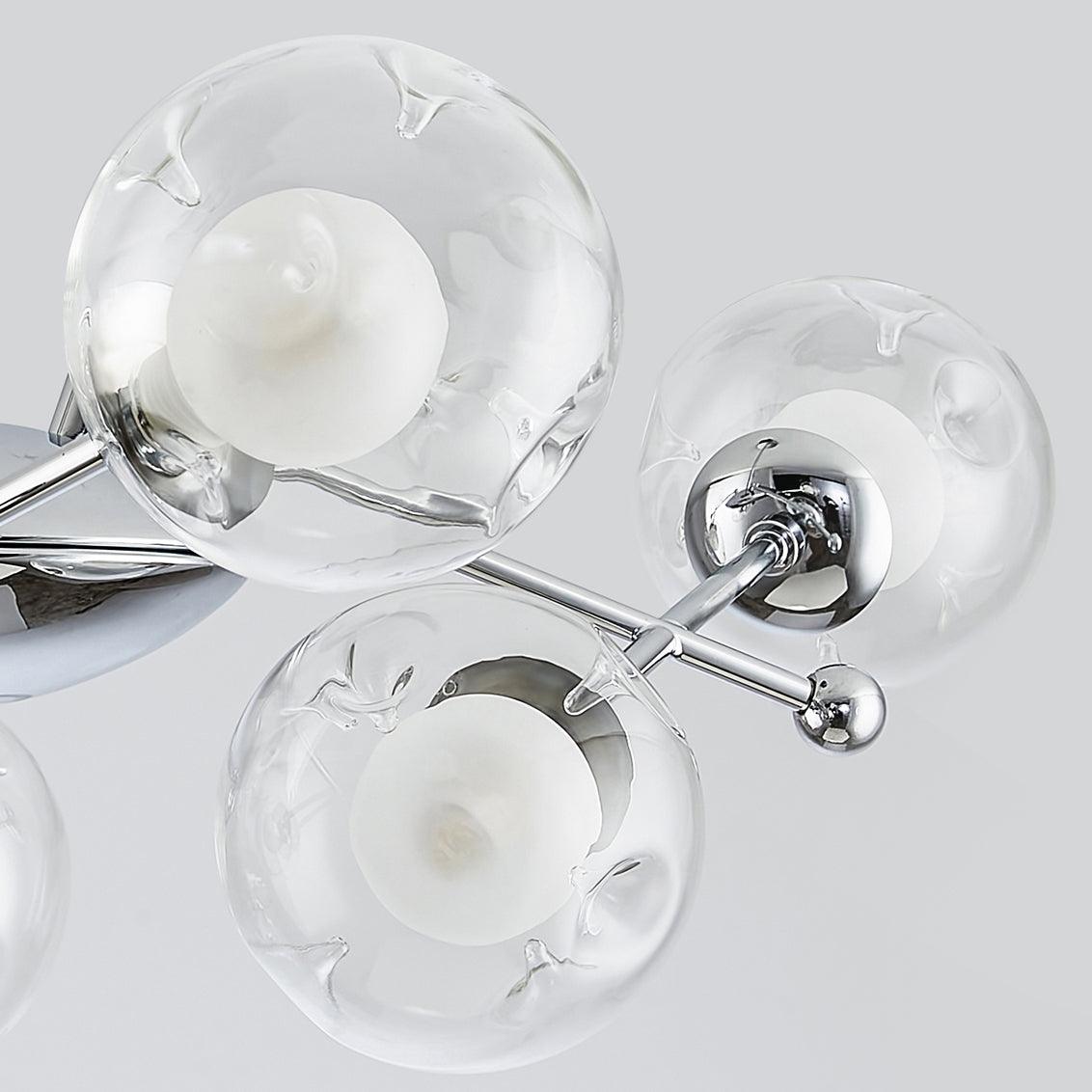 Lustra Chandelier Chrome Glass - Letslighting