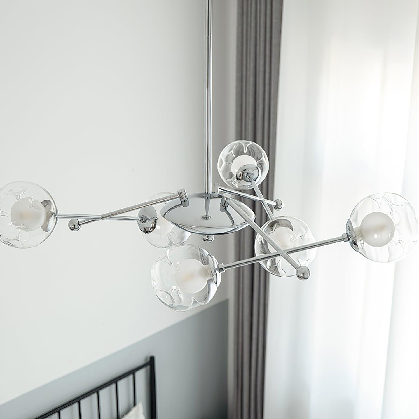 Lustra Chandelier Chrome Glass - Letslighting