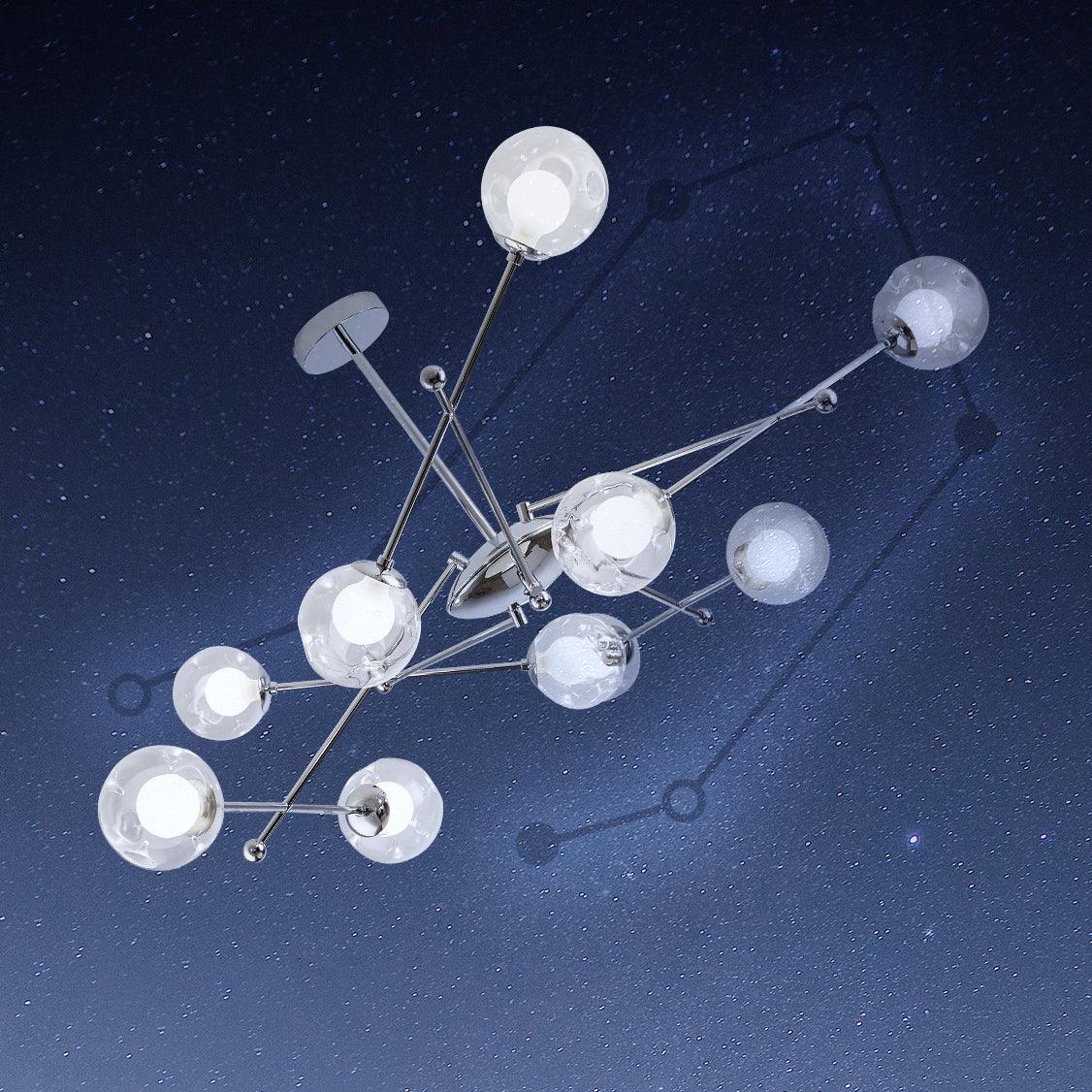 Lustra Chandelier Chrome Glass - Letslighting