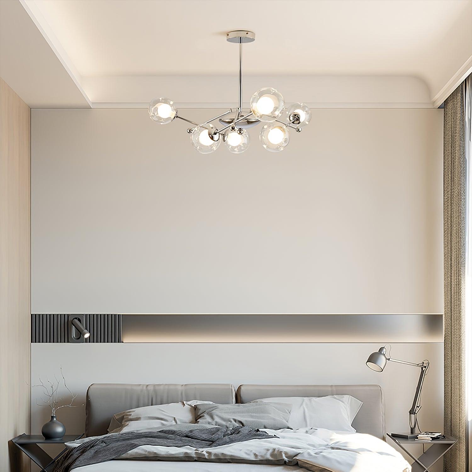 Lustra Chandelier Chrome Glass - Letslighting