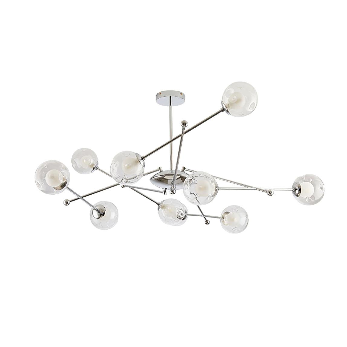 Lustra Chandelier Chrome Glass - Letslighting