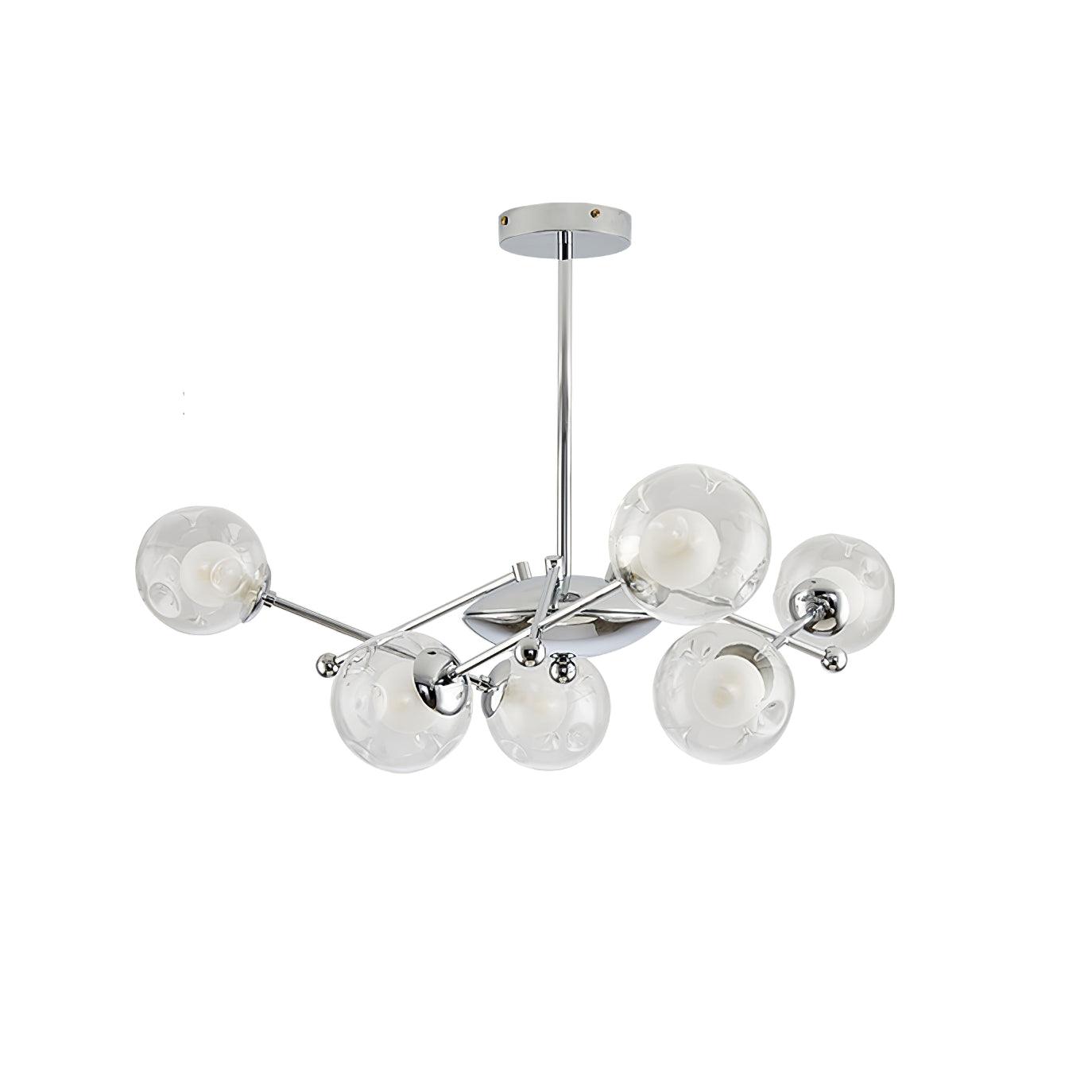 Lustra Chandelier Chrome Glass - Letslighting