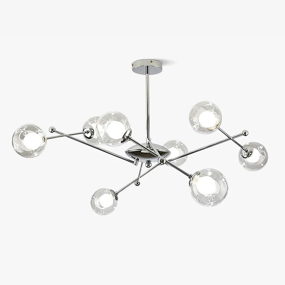 Lustra Chandelier Chrome Glass - Letslighting
