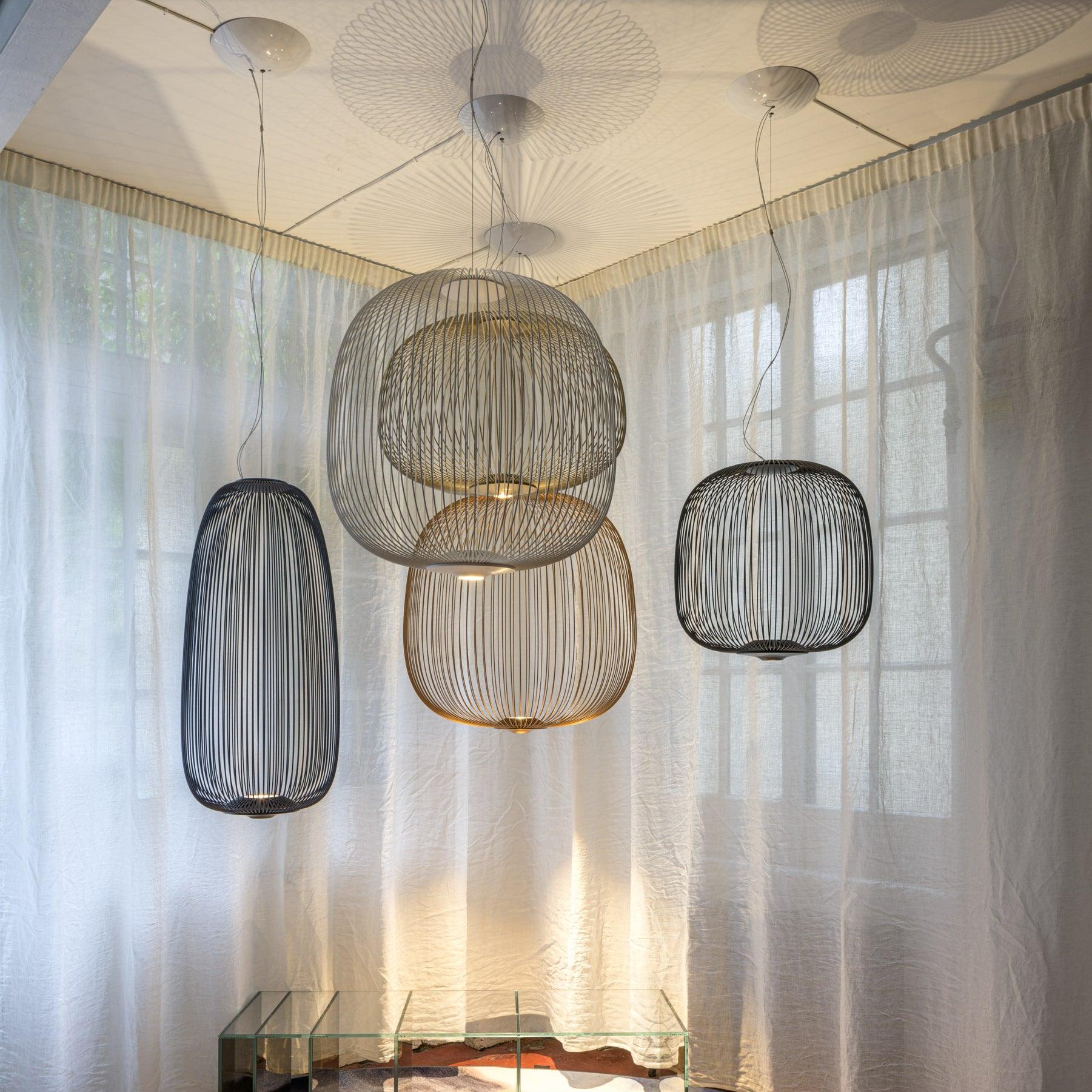 Aero Lightweight Spokes Cage Pendant Light