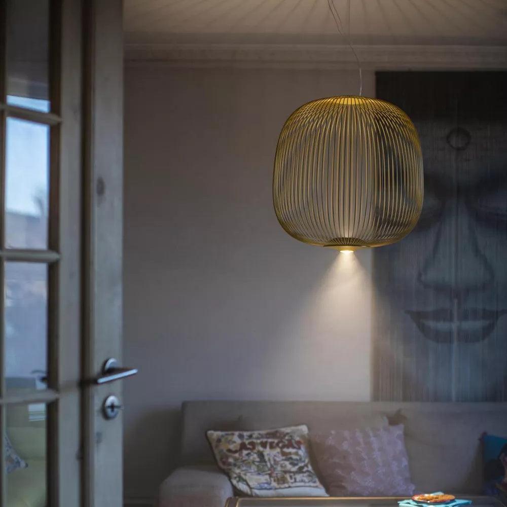 Aero Lightweight Spokes Cage Pendant Light