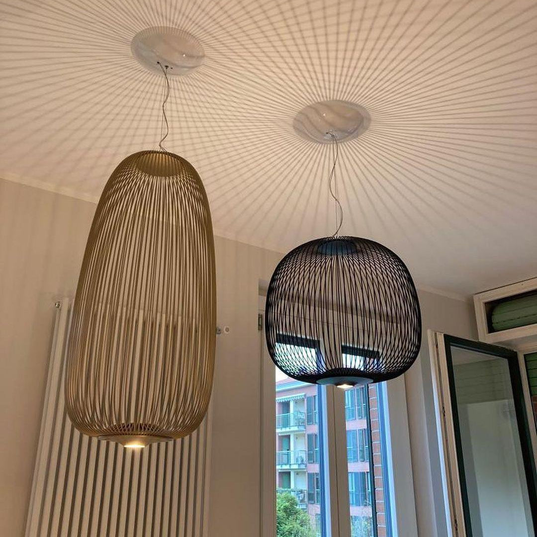 Aero Lightweight Spokes Cage Pendant Light