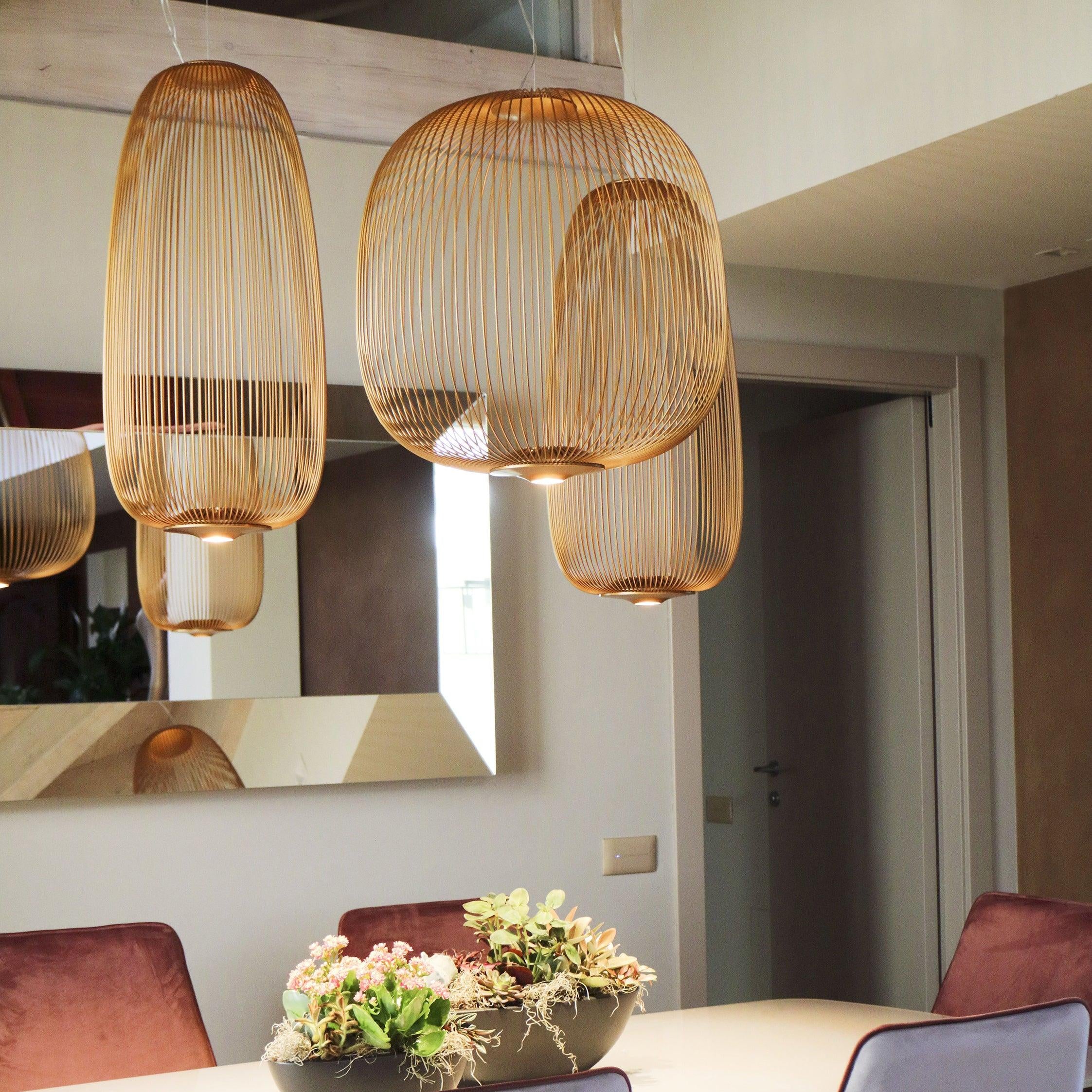 Aero Lightweight Spokes Cage Pendant Light