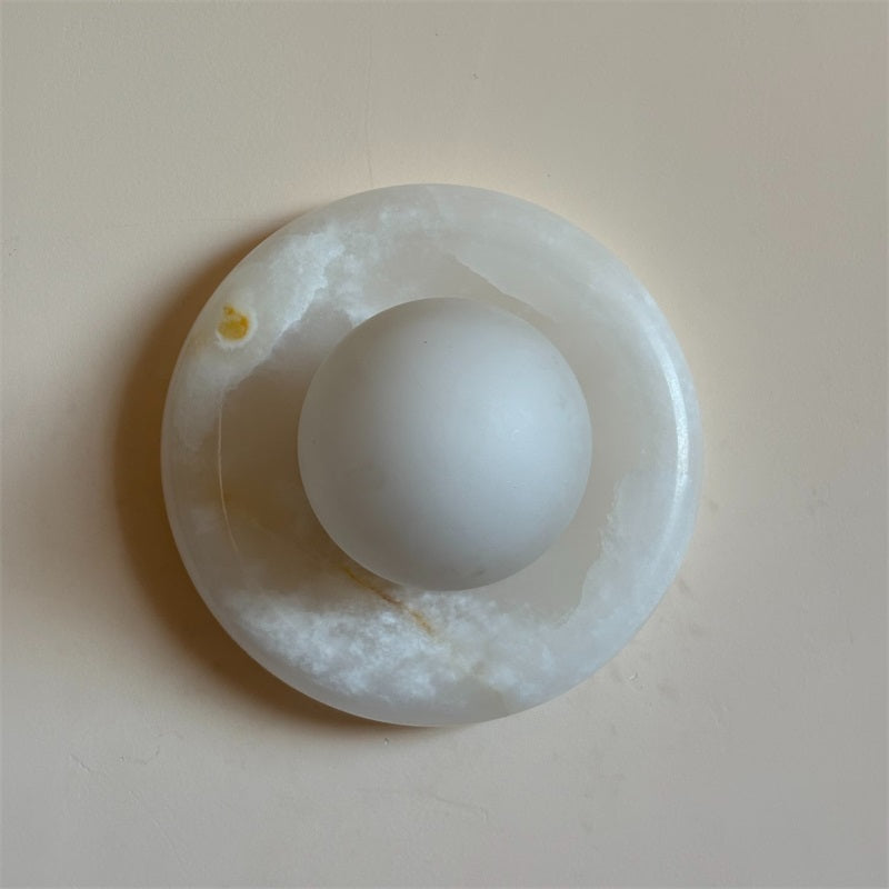 Aursilos Premium Nordic Art White Jade Glass Sconce Wall Lamp - Letslighting