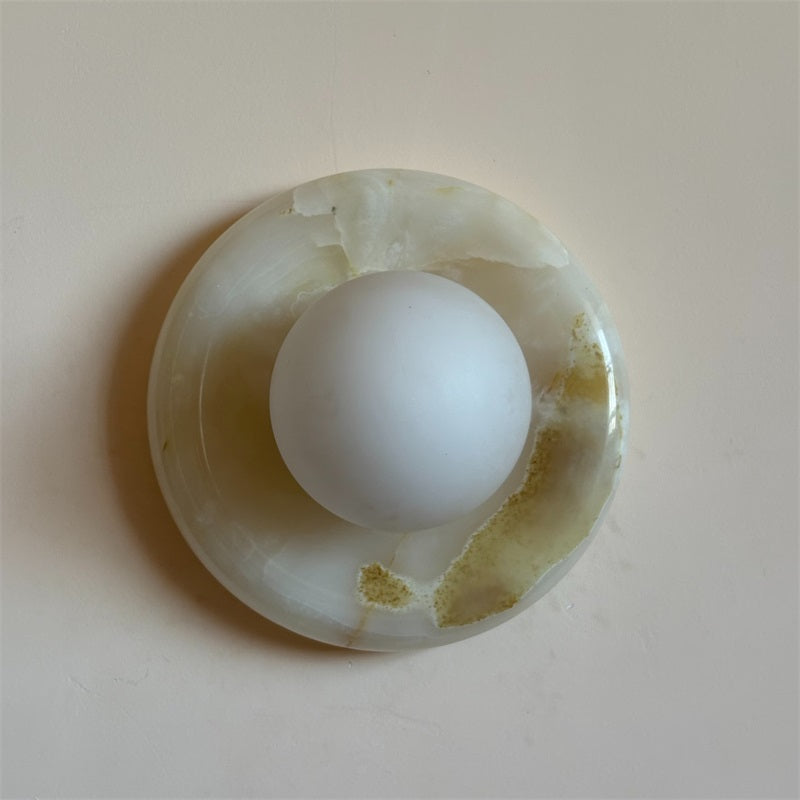 Aursilos Premium Nordic Art White Jade Glass Sconce Wall Lamp - Letslighting