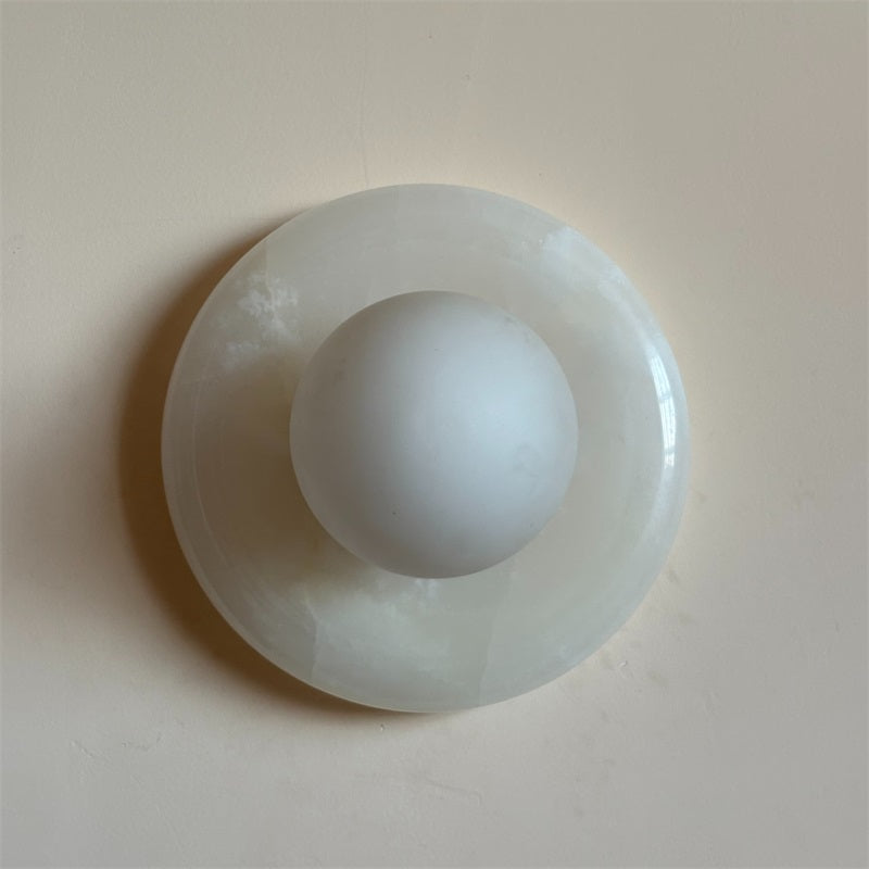 Aursilos Premium Nordic Art White Jade Glass Sconce Wall Lamp - Letslighting