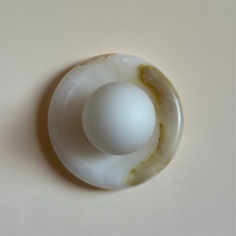 Aursilos Premium Nordic Art White Jade Glass Sconce Wall Lamp - Letslighting