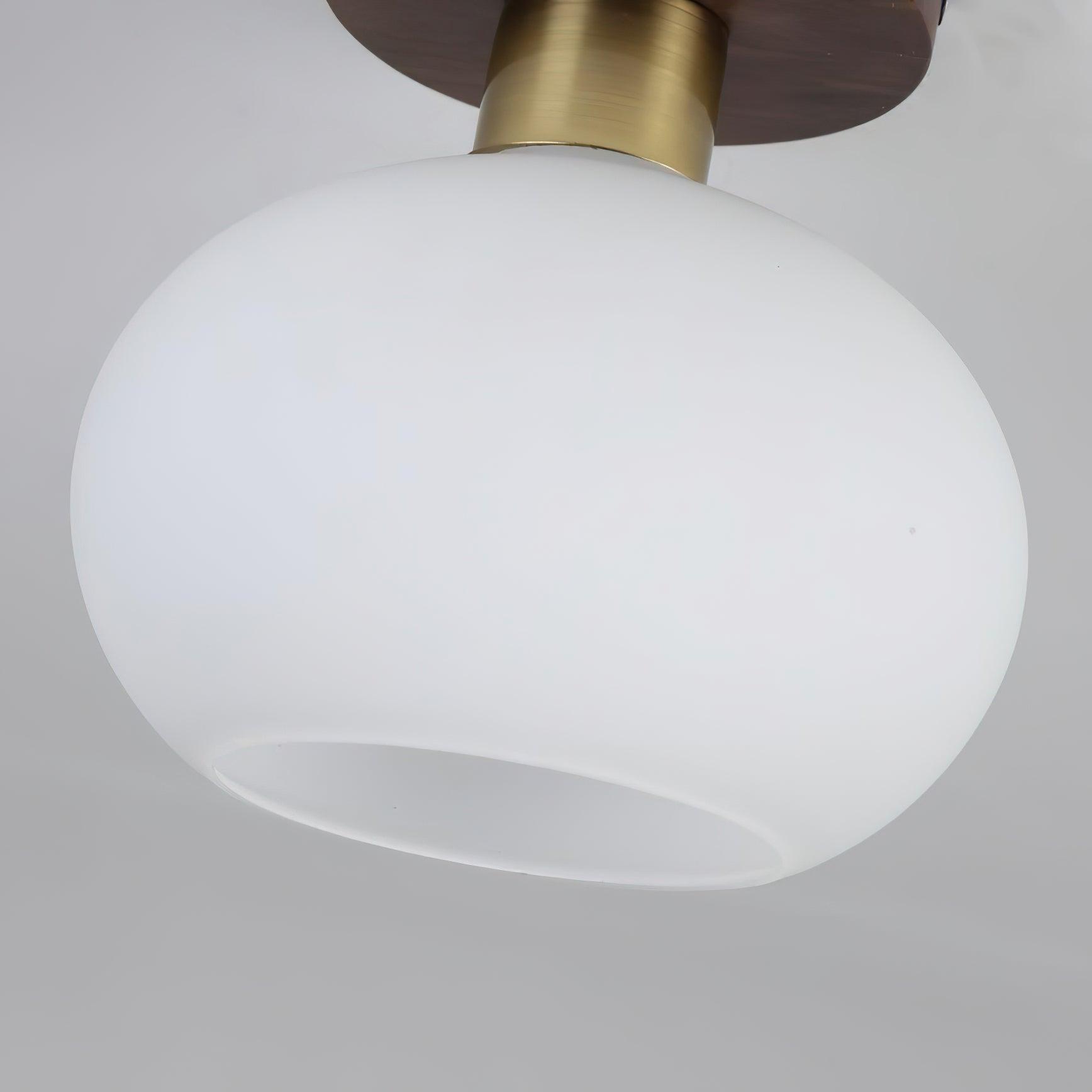 Ellorus Nordic Art White Shell Glass Ceiling Lamp - Letslighting