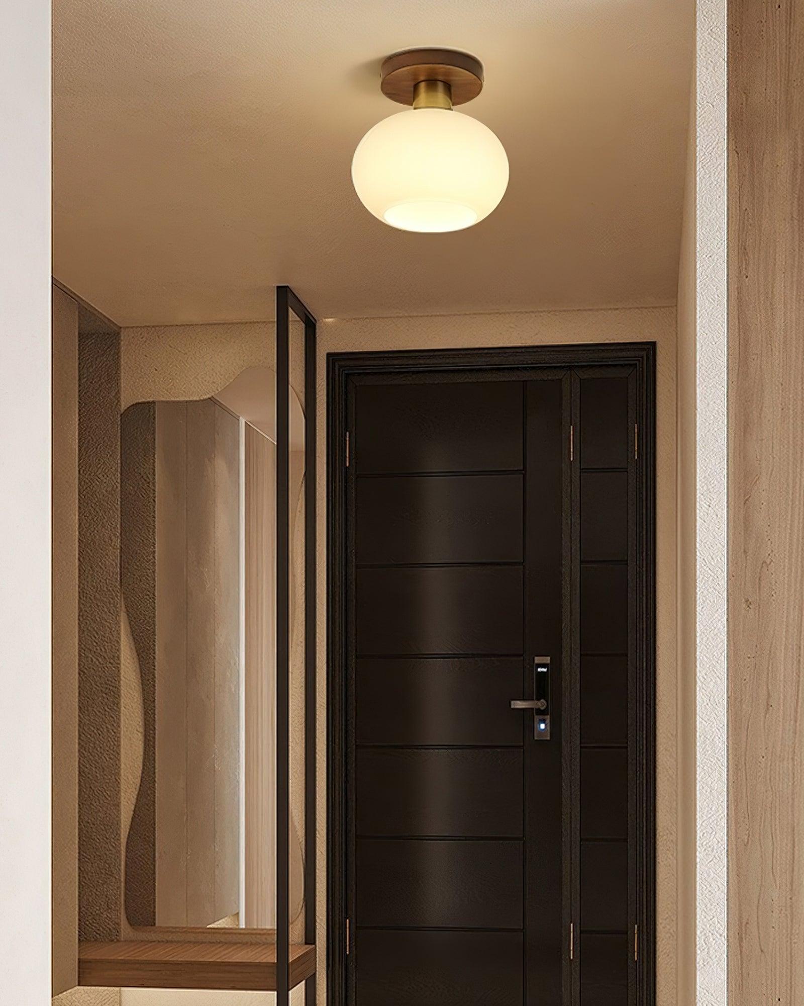 Ellorus Nordic Art White Shell Glass Ceiling Lamp - Letslighting