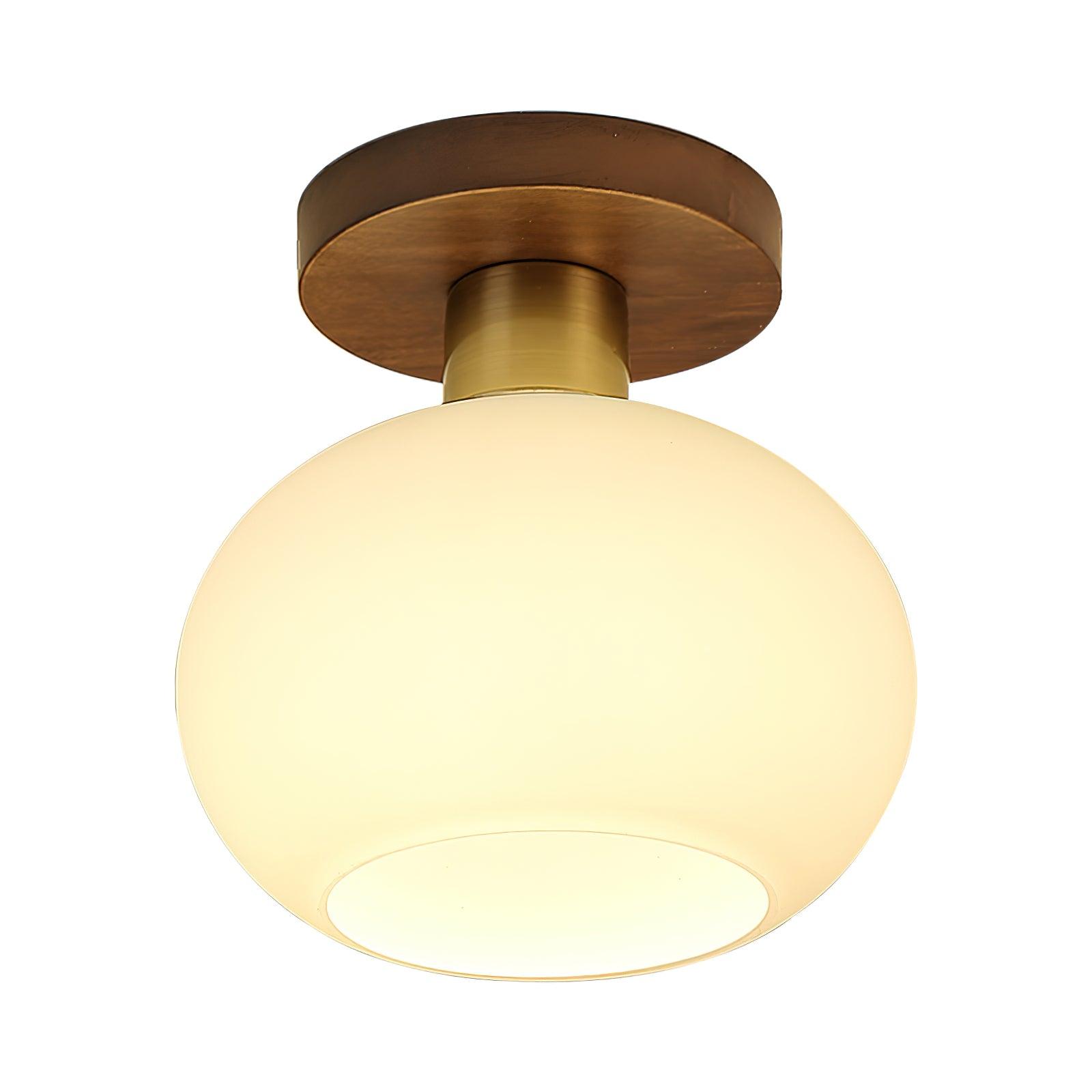 Ellorus Nordic Art White Shell Glass Ceiling Lamp - Letslighting
