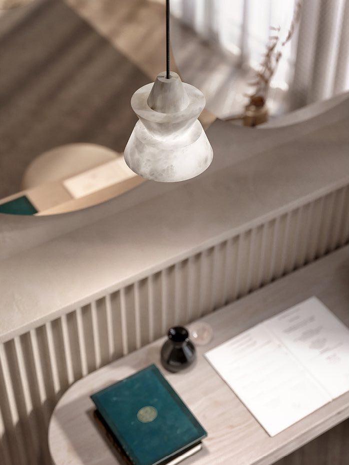 Curineth Minimalist Alabaster Pendant Light - Letslighting